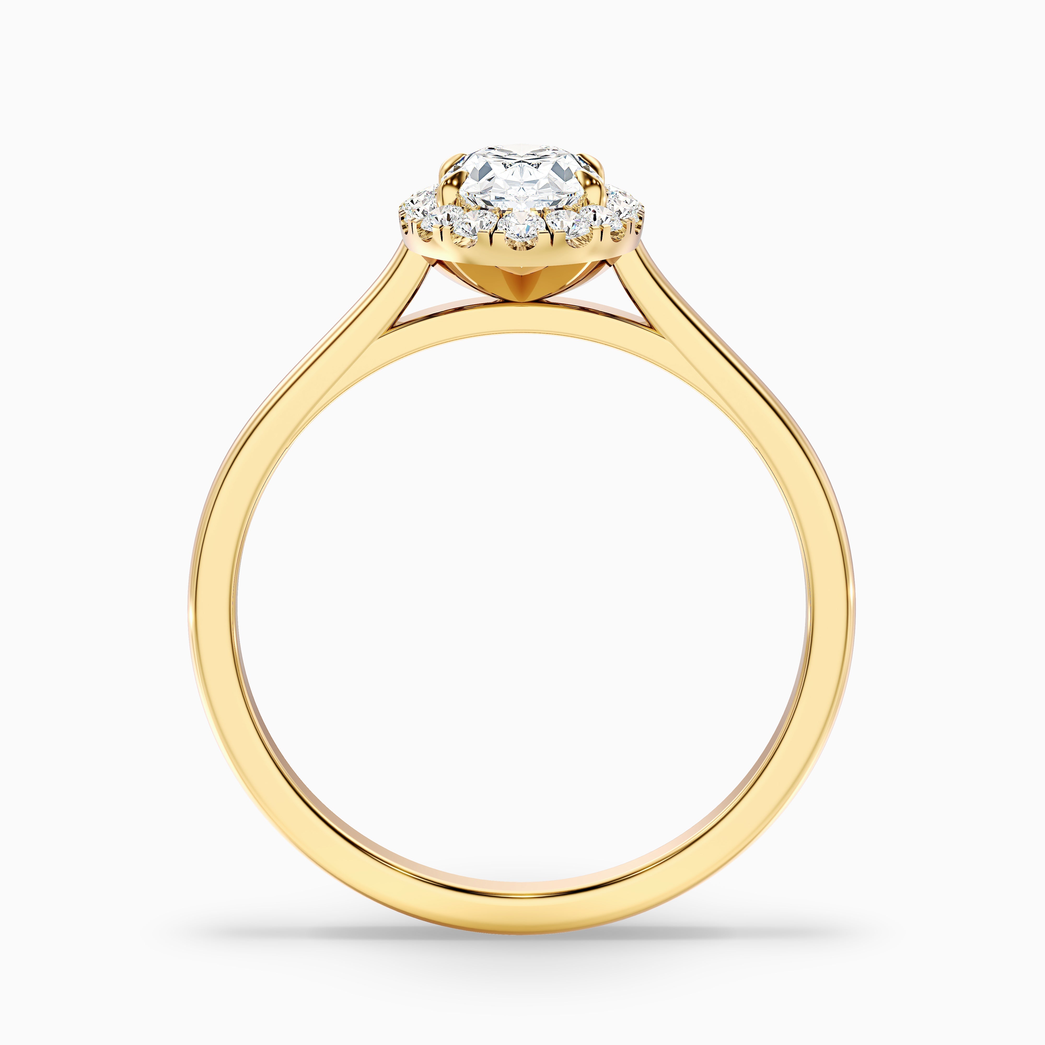 Sofia 3.5 Carat Oval Halo Moissanite Diamond Ring in 10k White Gold