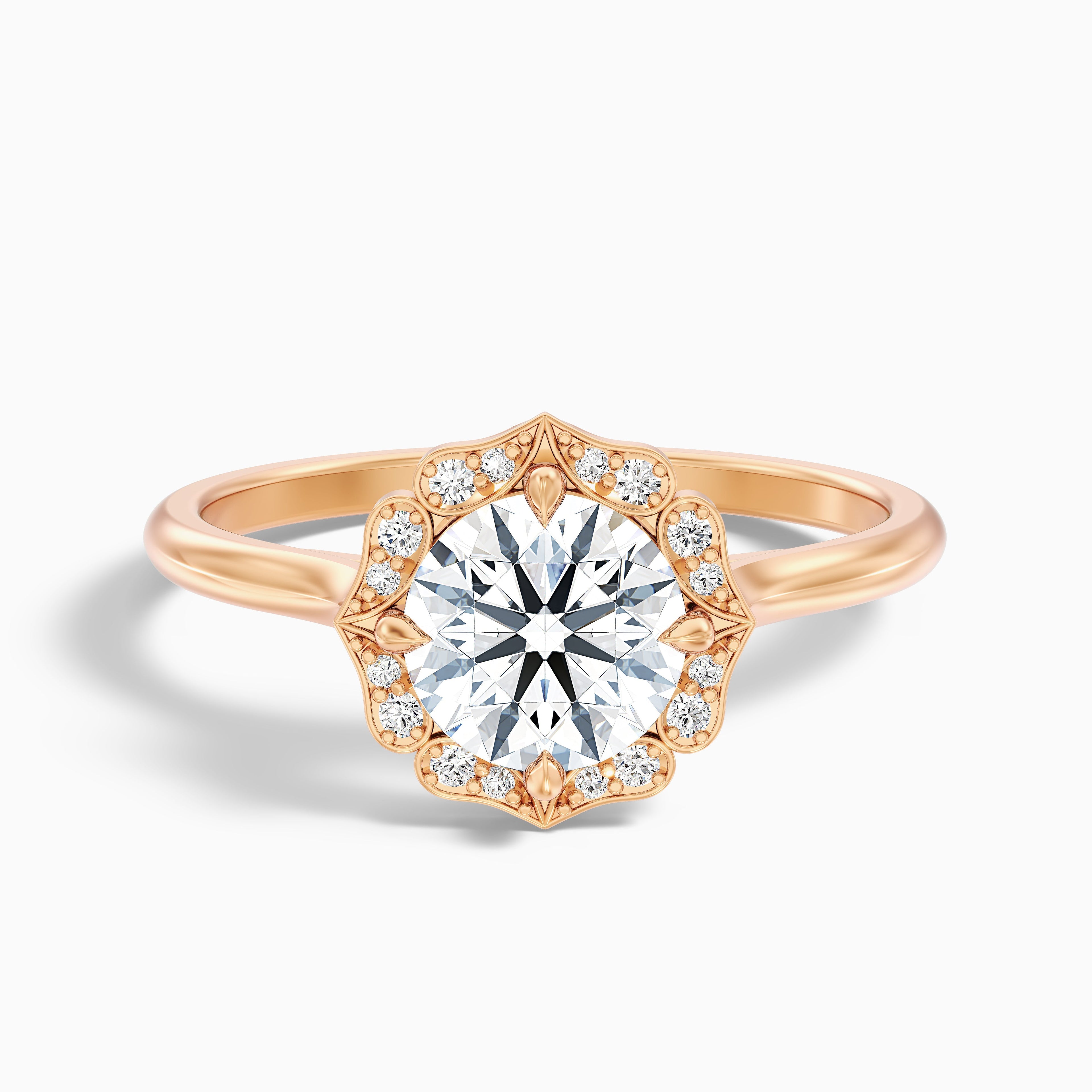 Ruby 3.5 Carat Round Halo Moissanite Diamond Ring in 18k White Gold