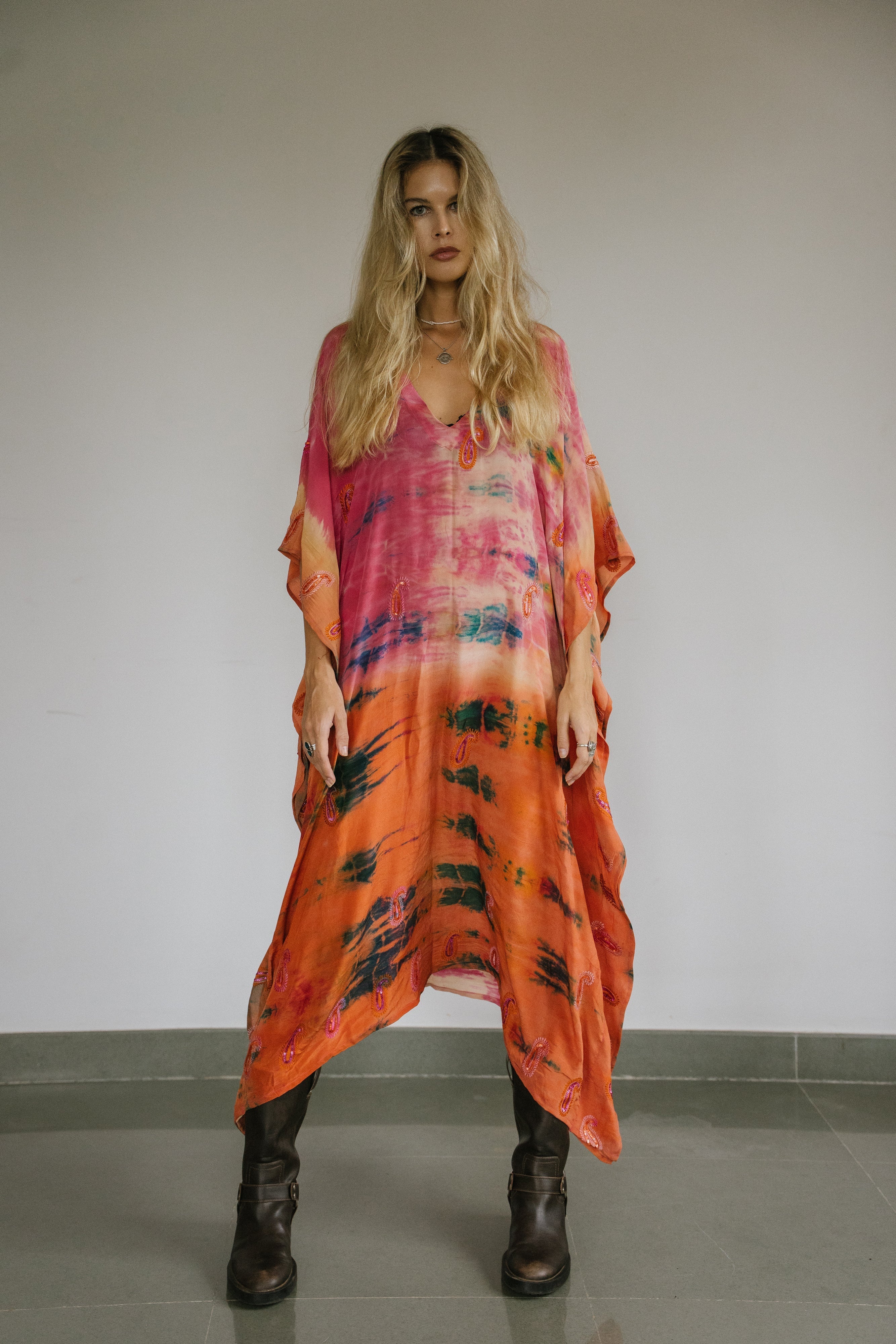 Long Caftan - Tangerine Sun Child