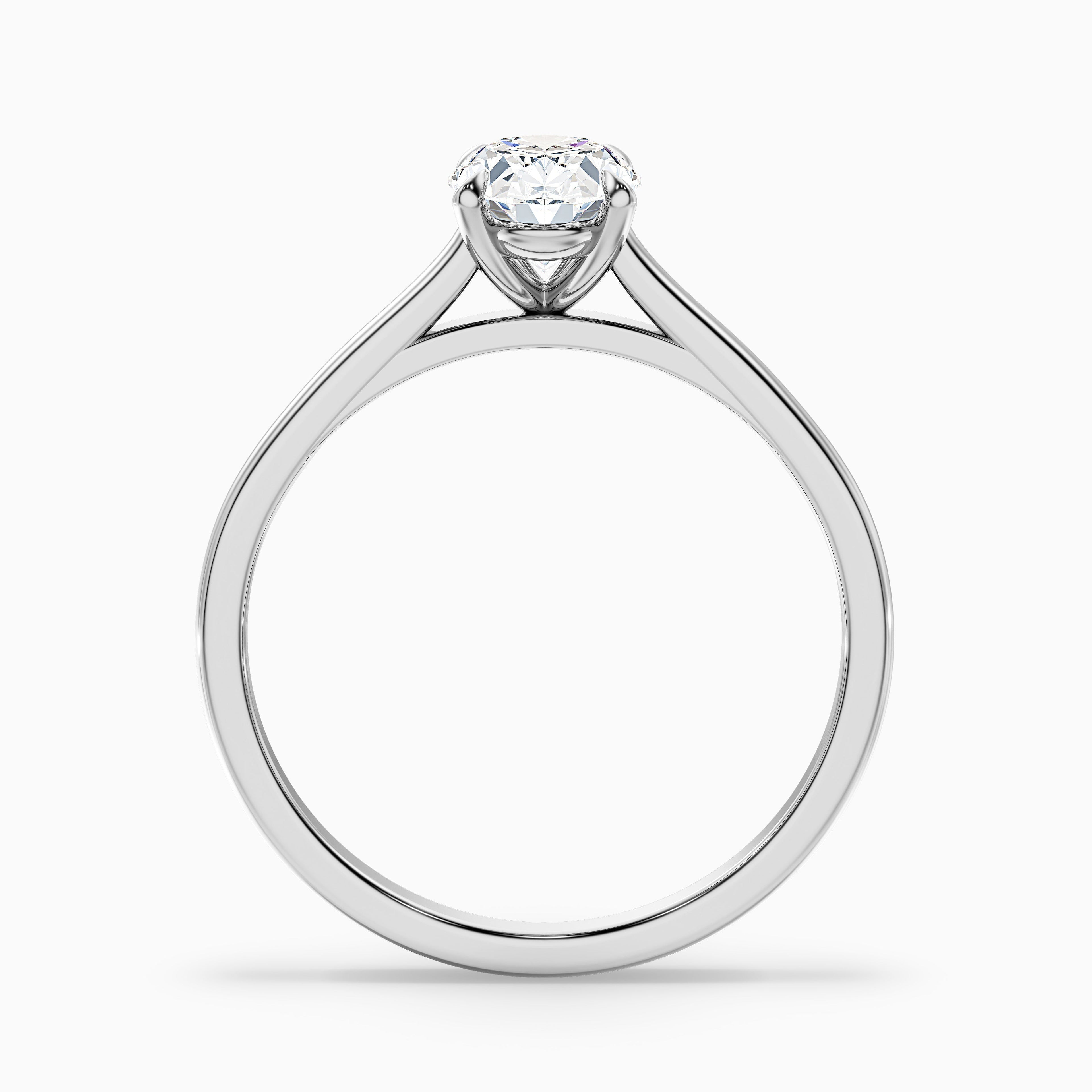 Love 4.5 Carat Oval Solitaire Moissanite Diamond Ring in 18k Yellow Gold