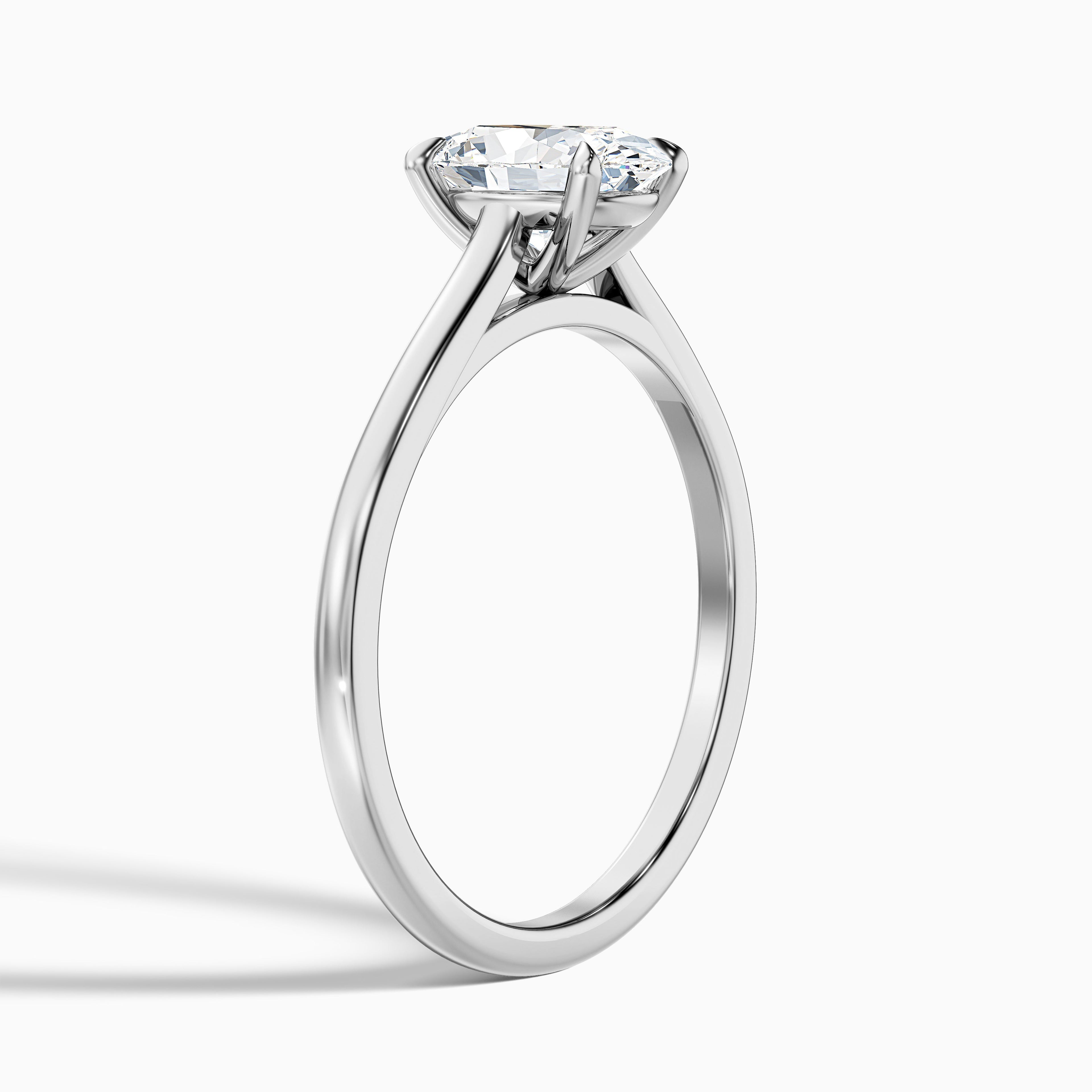 Love 1.5 Carat Oval Solitaire Moissanite Diamond Ring in Platinum