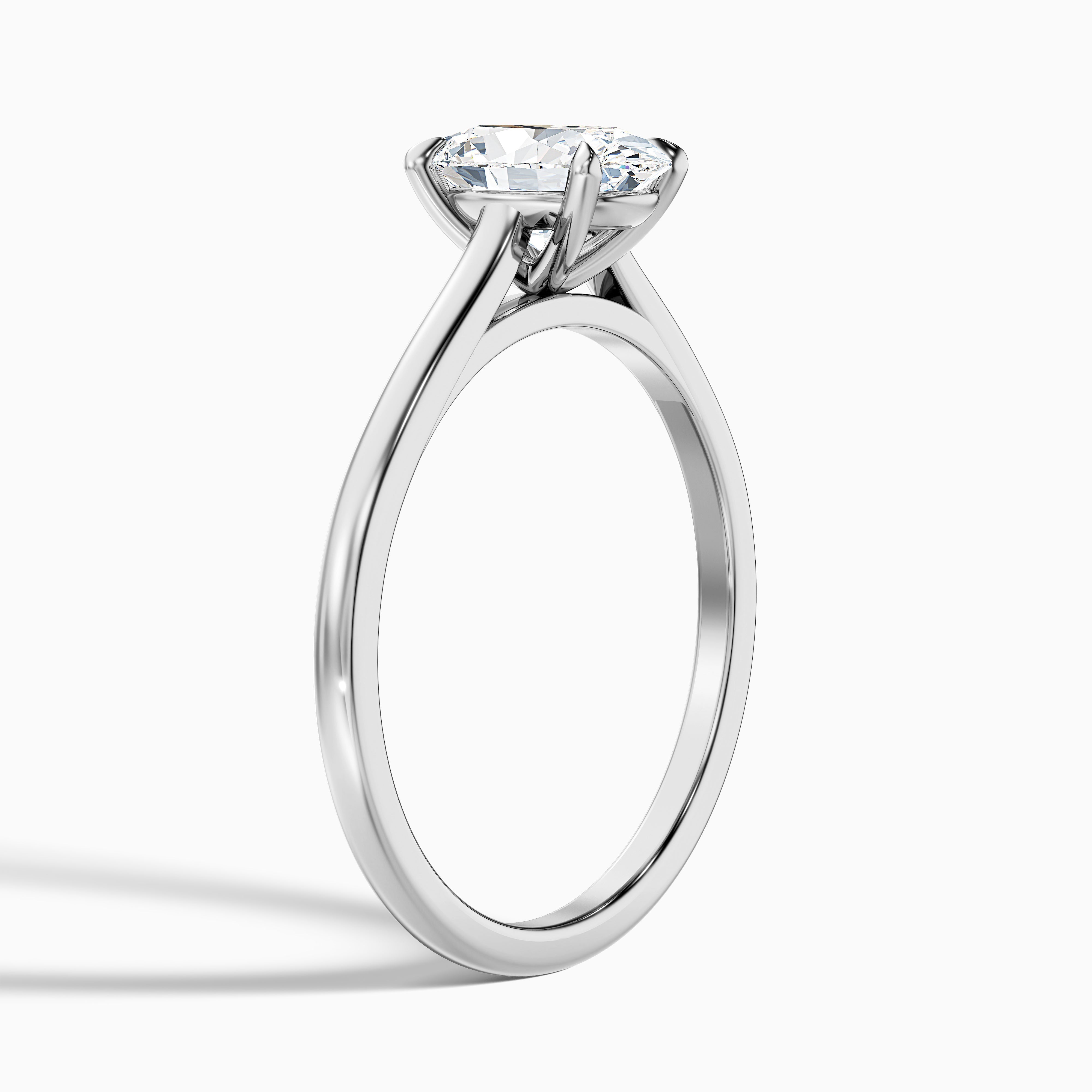 Love 4 Carat Oval Solitaire Moissanite Diamond Ring in 10k Rose Gold