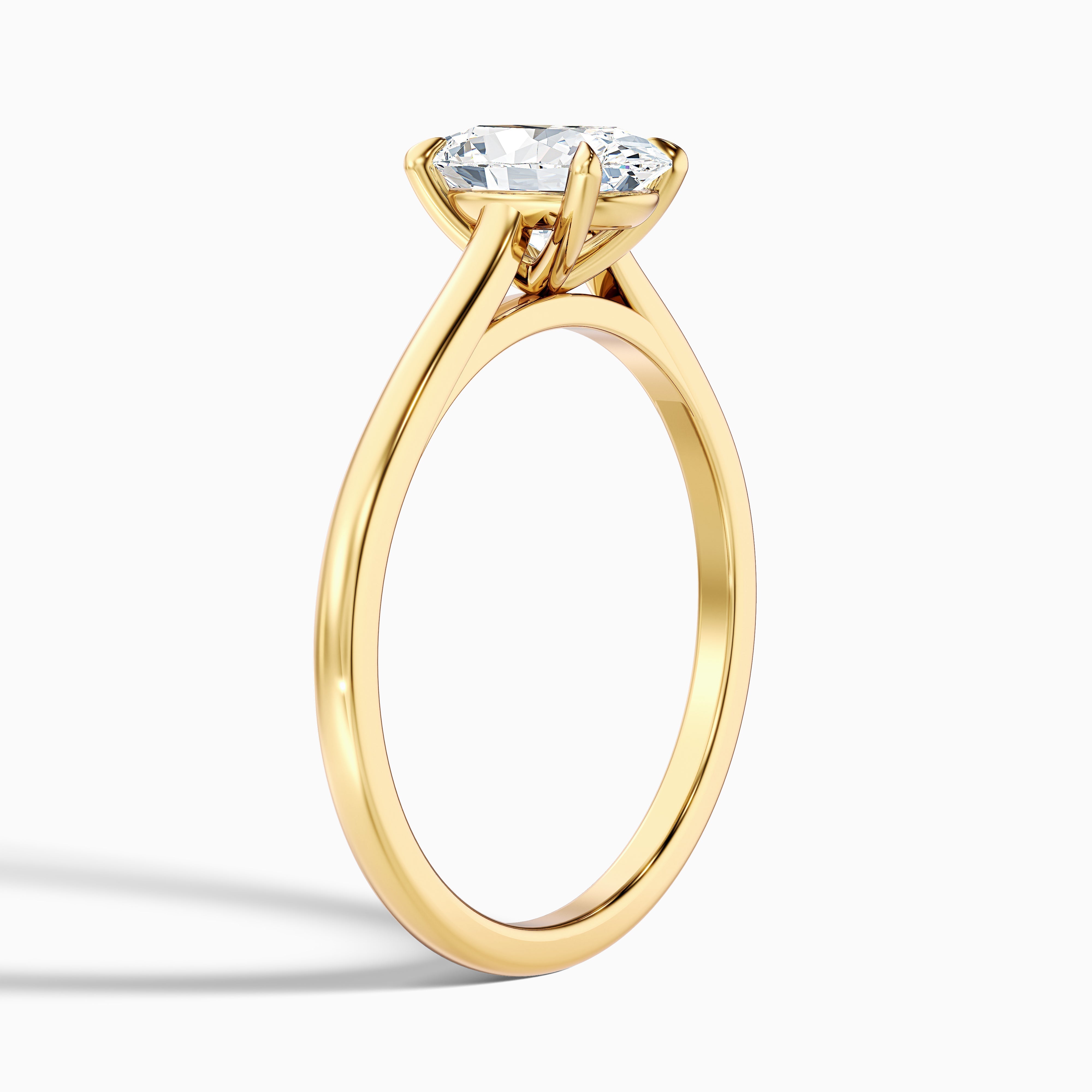 Love 3 Carat Oval Solitaire Moissanite Diamond Ring in 10k White Gold