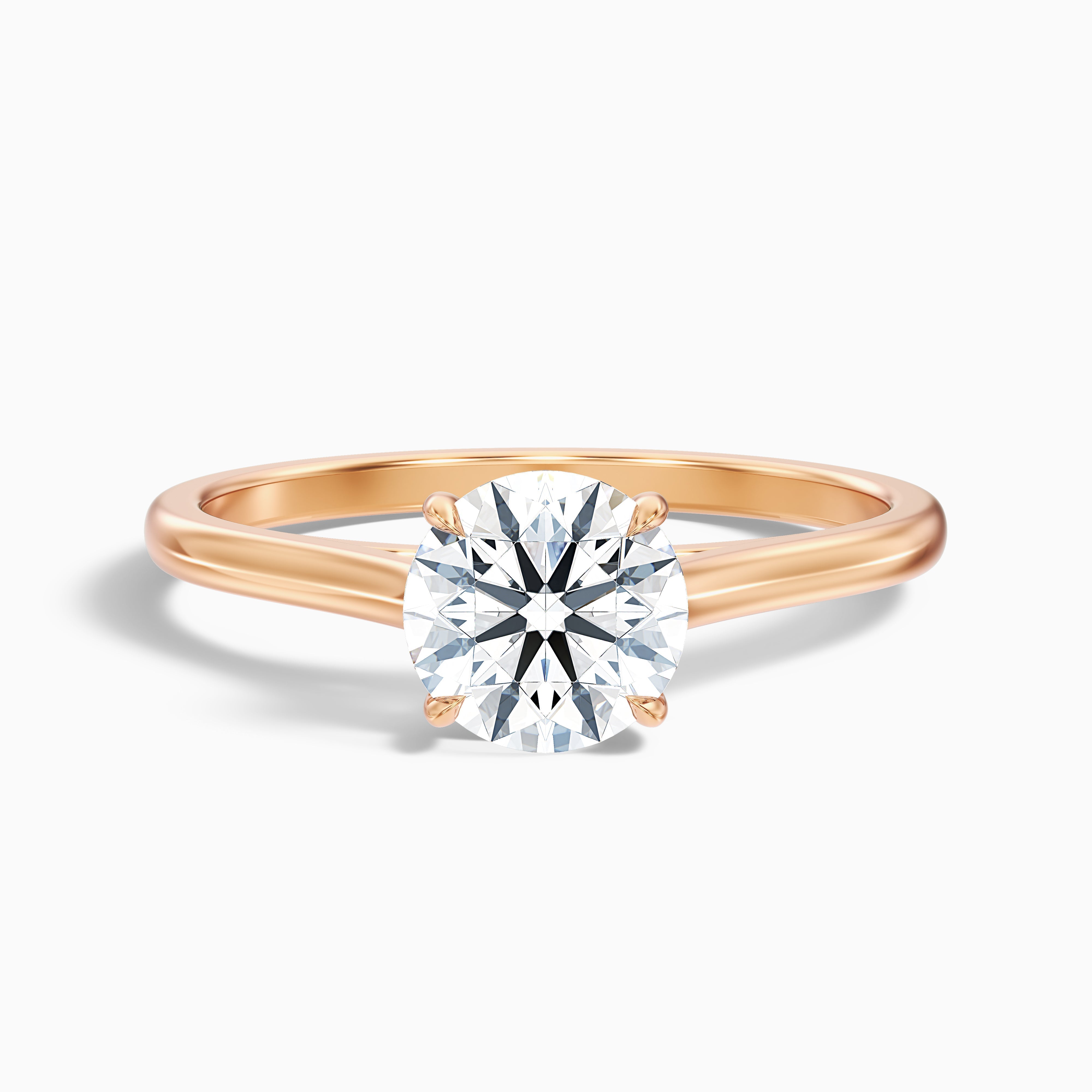 Anaya 2.5 Carat Round Cut Solitaire Moissanite Diamond Ring in 18k Rose Gold