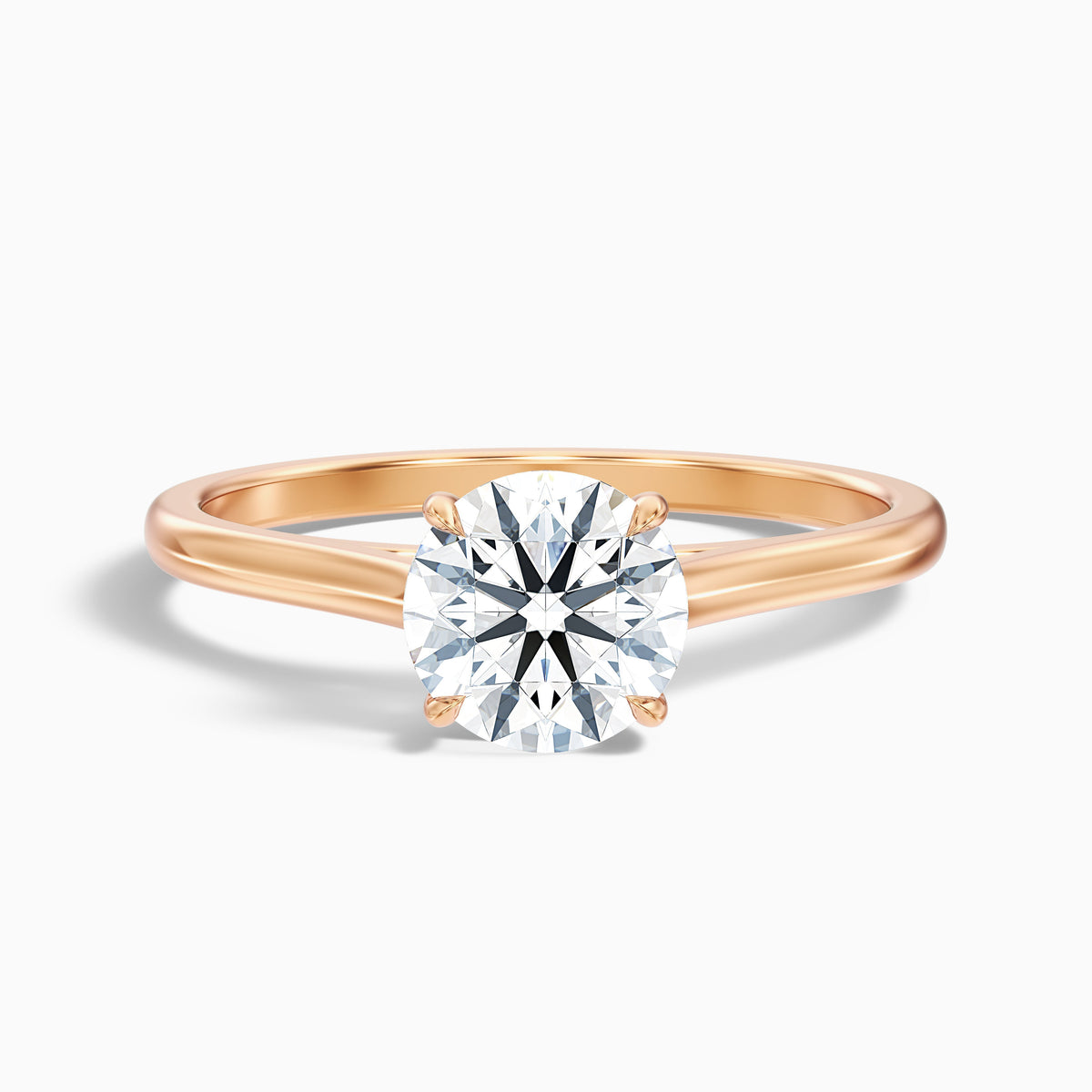 Anaya 4.5 Carat Round Cut Solitaire Moissanite Diamond Ring in 14k Yellow Gold