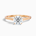 Anaya 4 Carat Round Cut Solitaire Moissanite Diamond Ring in 18k Rose Gold