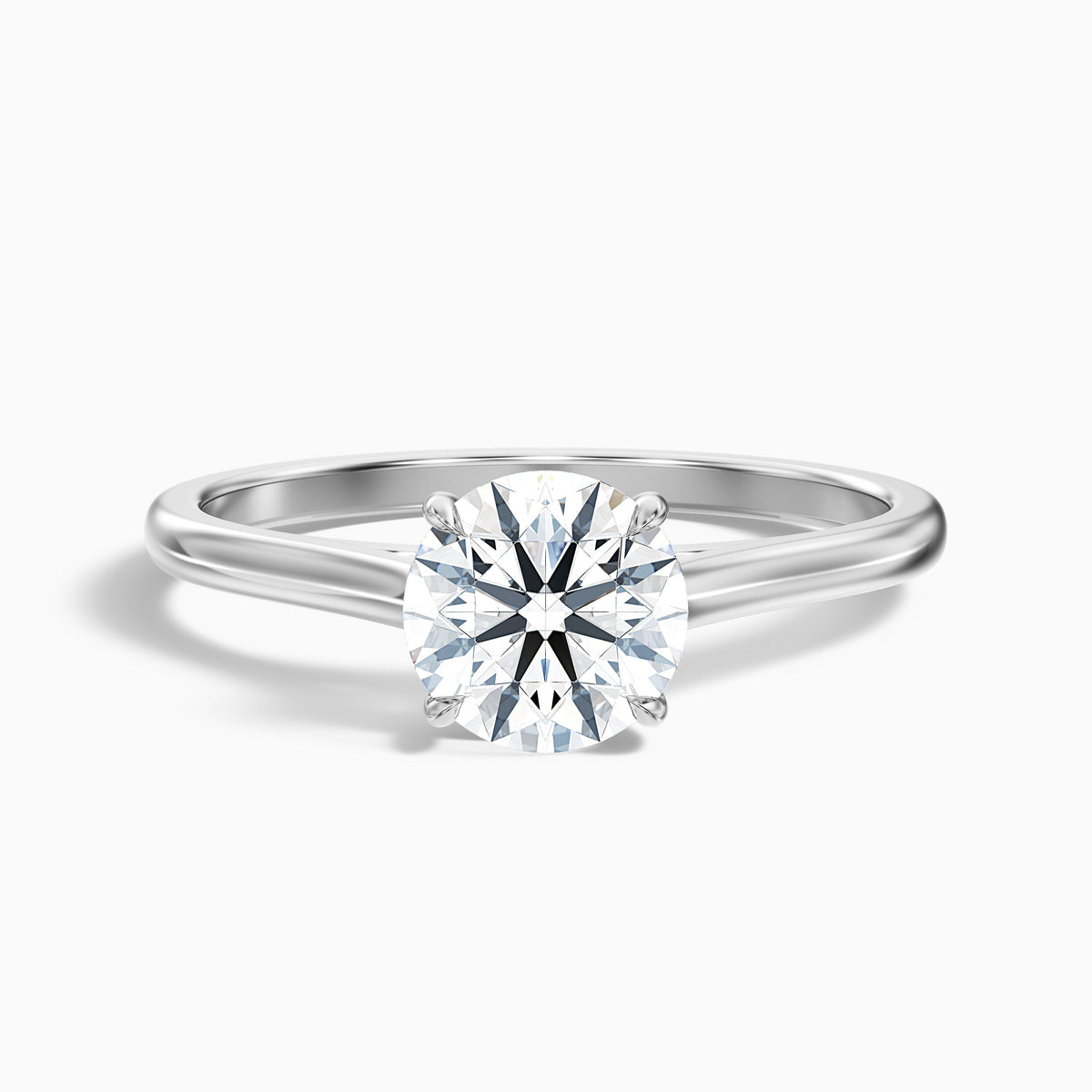 Anaya 5.5 Carat Round Cut Solitaire Moissanite Diamond Ring in 18k Yellow Gold