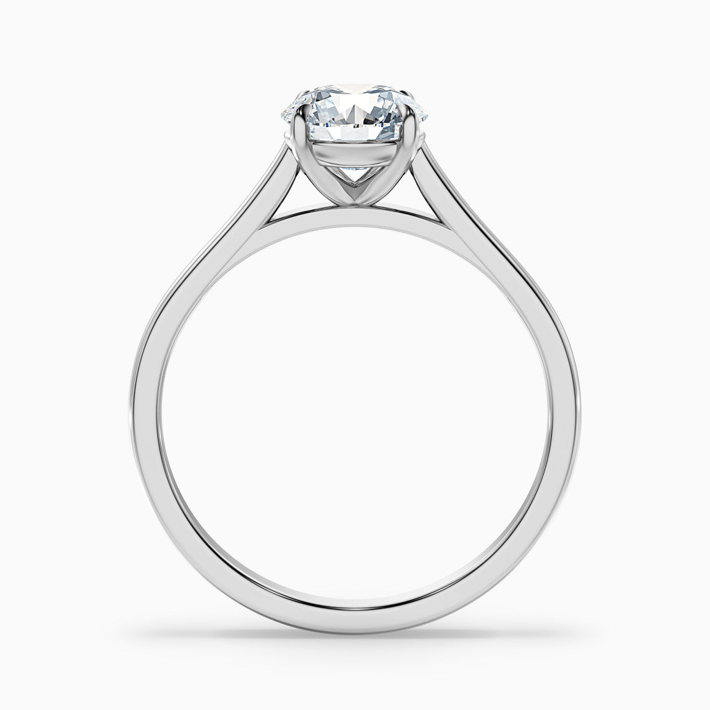 Anaya 4.5 Carat Round Cut Solitaire Moissanite Diamond Ring in 14k White Gold
