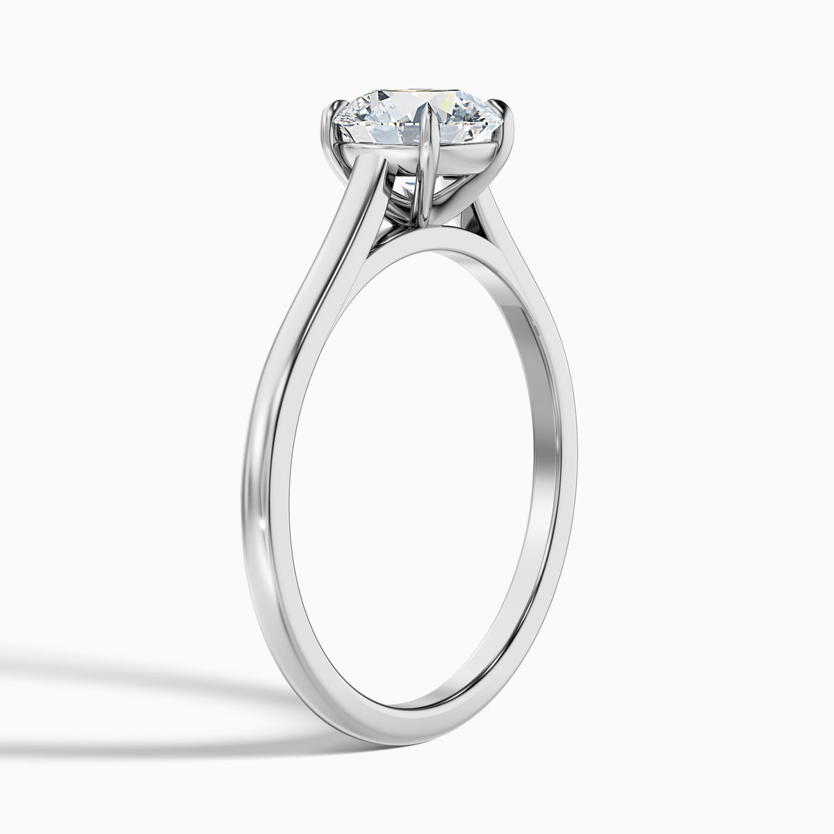 Anaya 5.5 Carat Round Cut Solitaire Moissanite Diamond Ring in 18k Yellow Gold