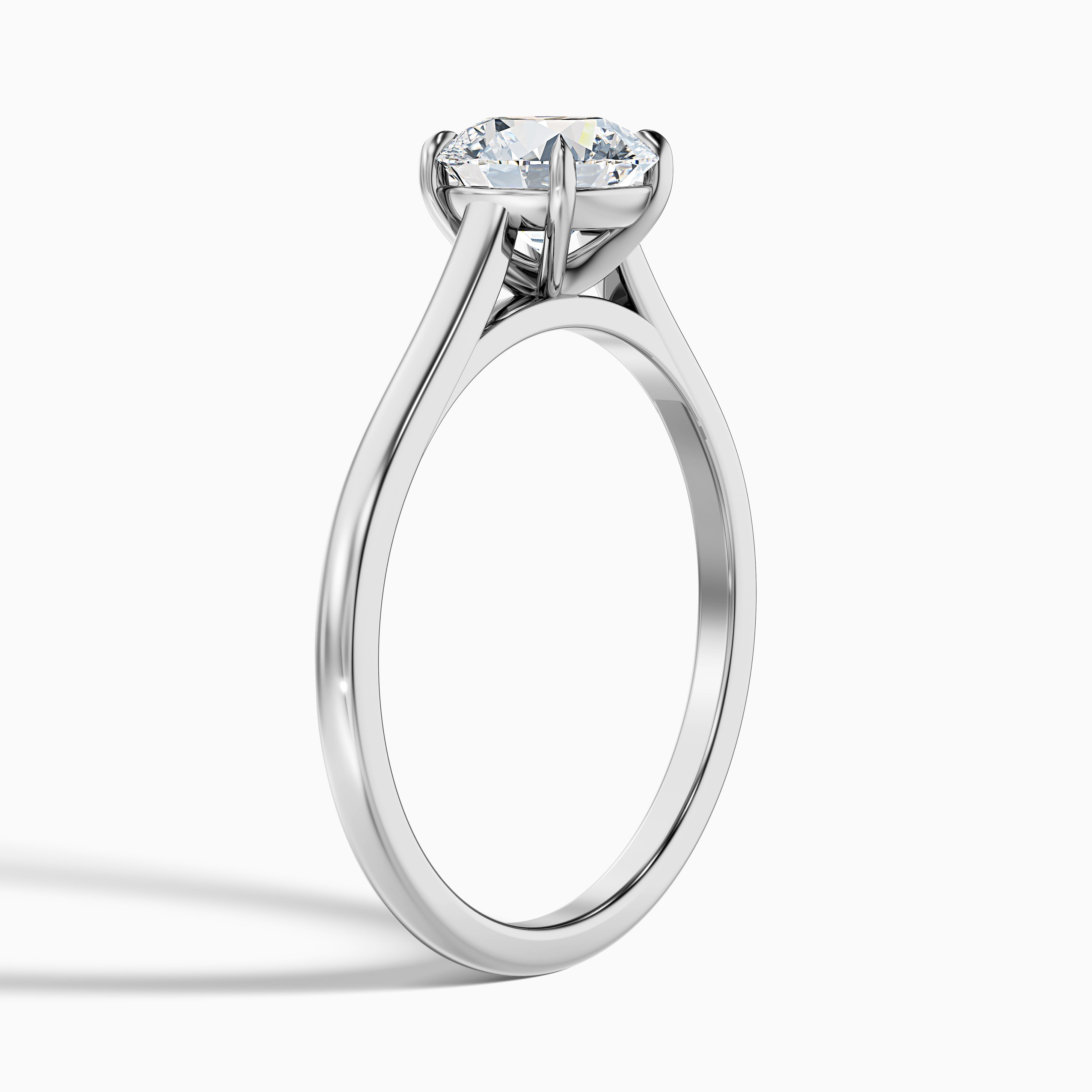 Anaya 5.5 Carat Round Cut Solitaire Moissanite Diamond Ring in 10k White Gold