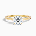 Anaya 2.5 Carat Round Cut Solitaire Moissanite Diamond Ring in 10k Yellow Gold