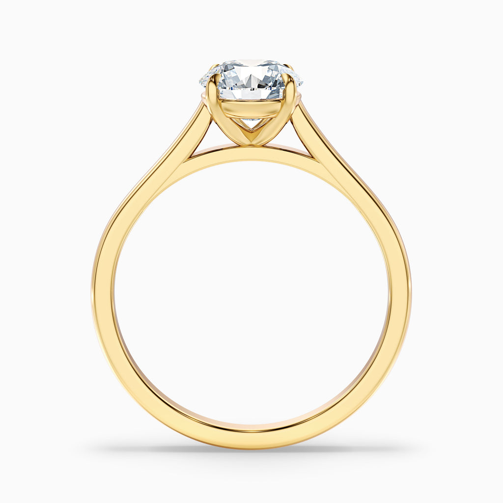 Anaya 4 Carat Round Cut Solitaire Moissanite Diamond Ring in Platinum