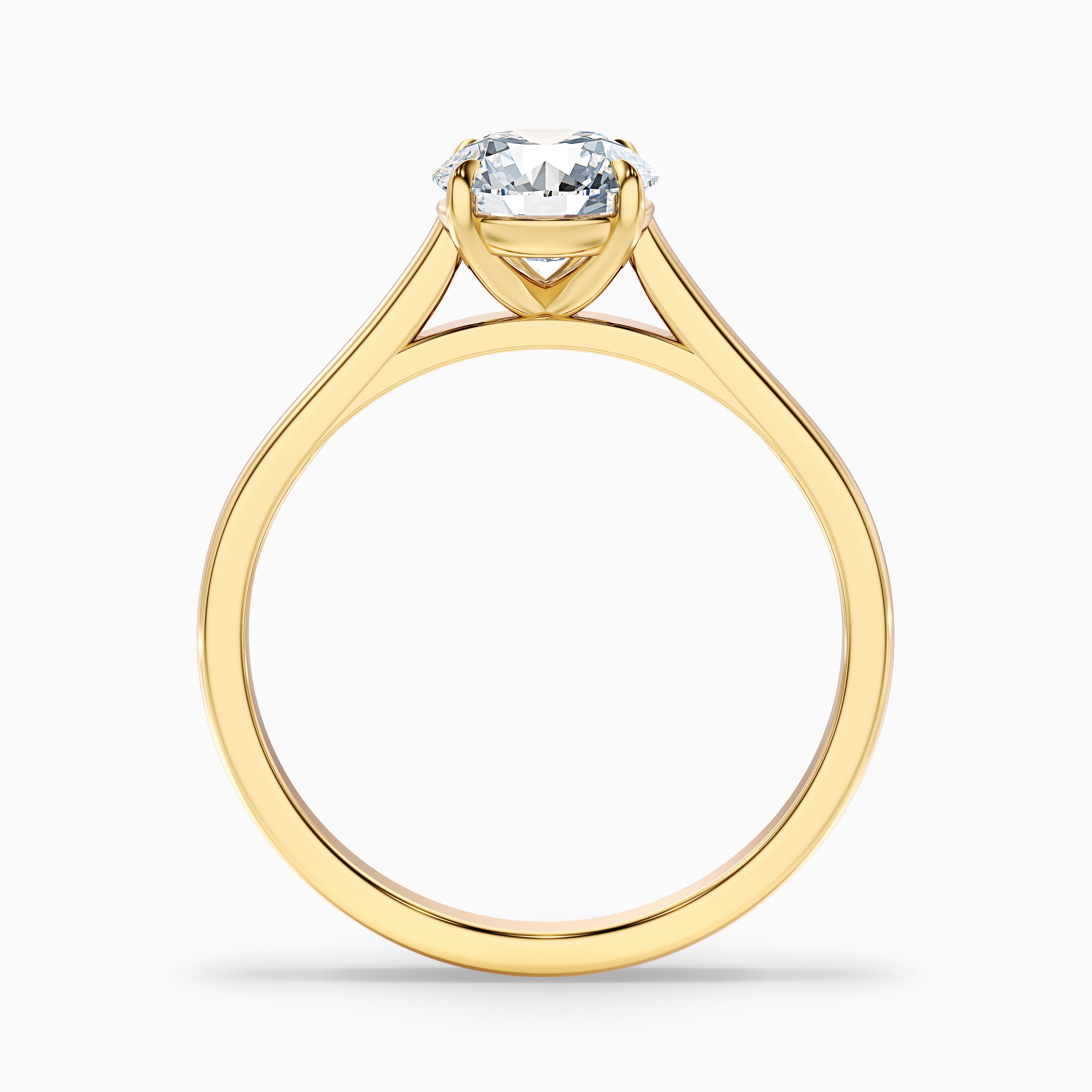 Anaya 5 Carat Round Cut Solitaire Moissanite Diamond Ring in 18k Rose Gold