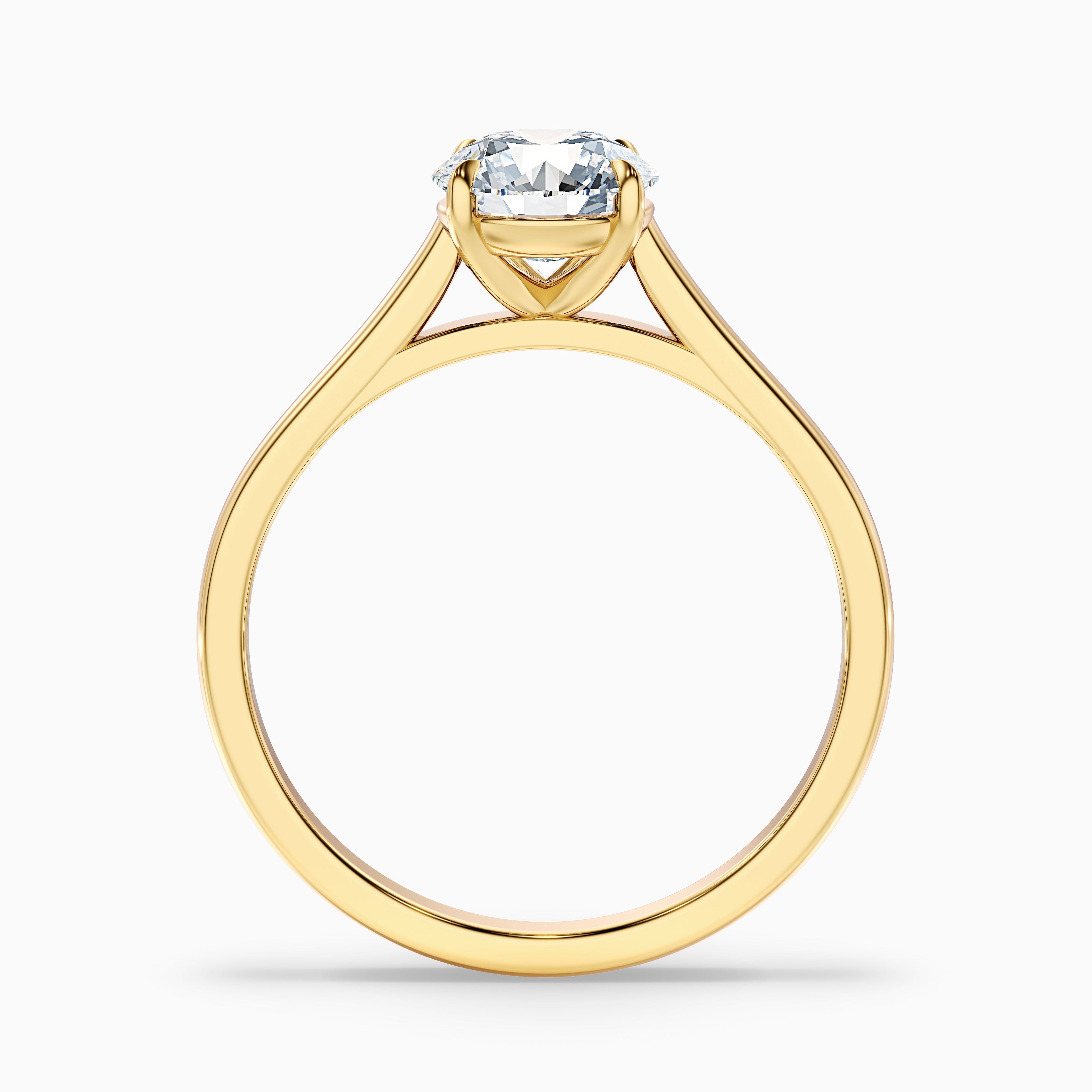 Anaya 3 Carat Round Cut Solitaire Moissanite Diamond Ring in Platinum