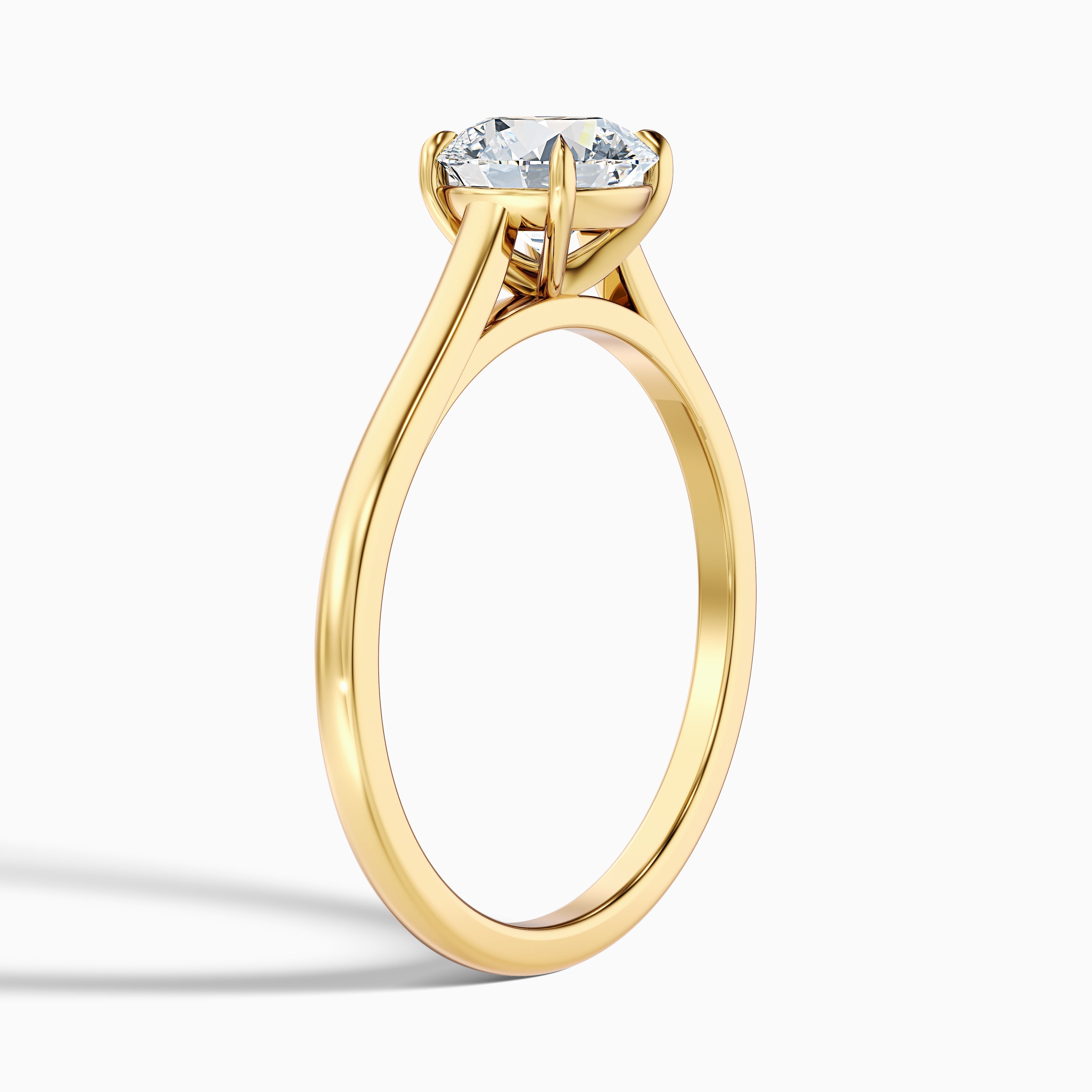 Anaya 2 Carat Round Cut Solitaire Moissanite Diamond Ring in 10k White Gold
