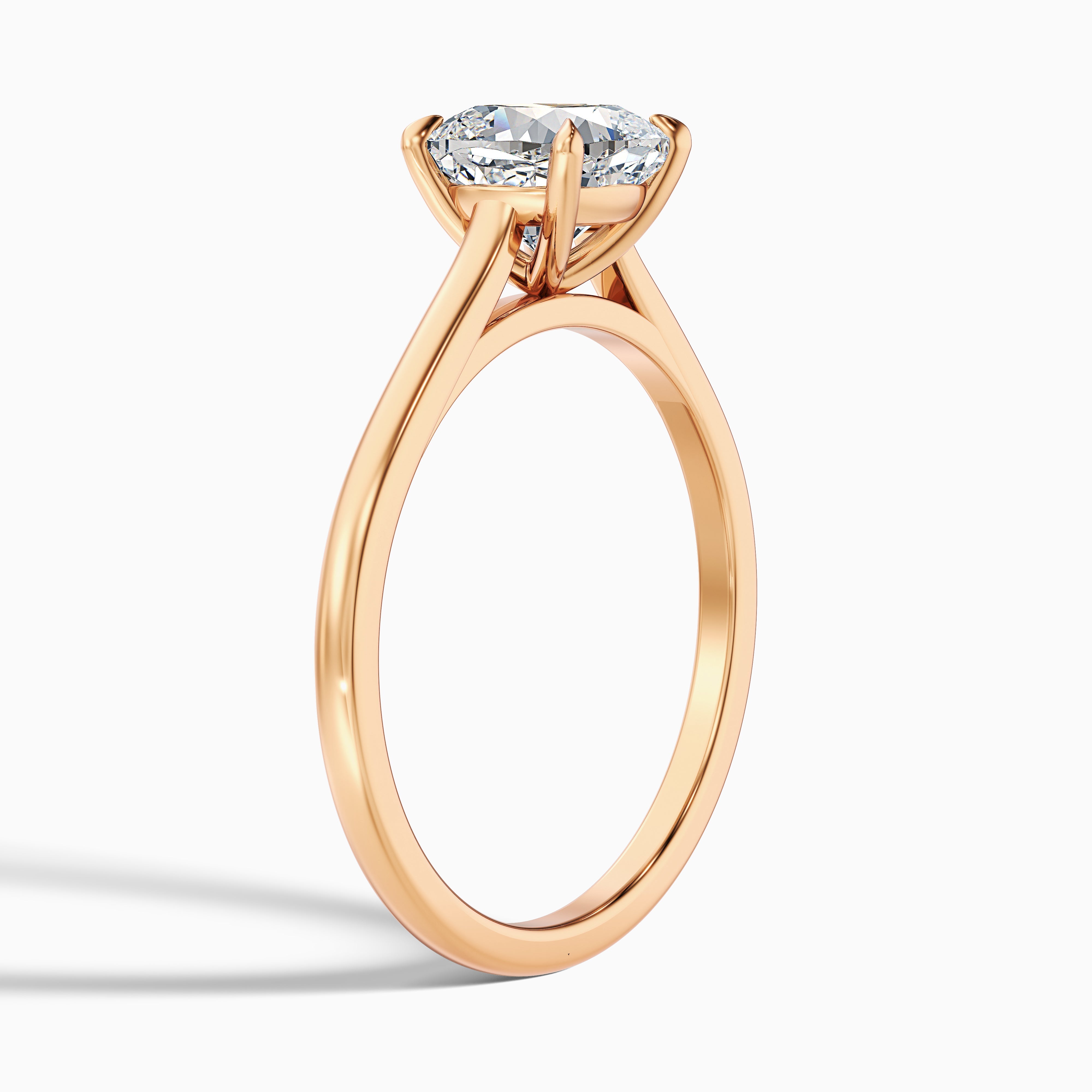 Aisha 2.5 Carat Cushion Cut Solitaire Moissanite Diamond Ring in 14k White Gold