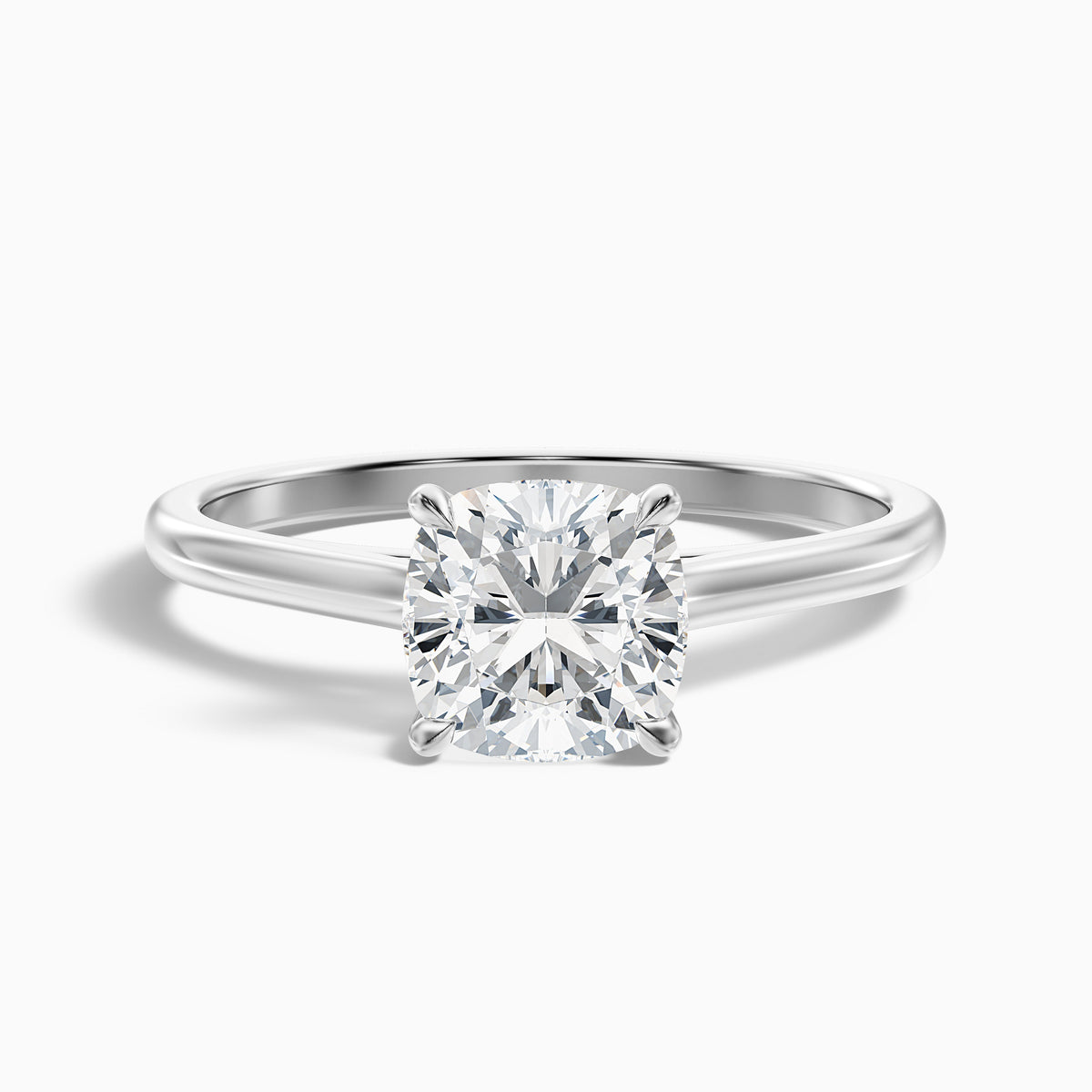 Aisha 3.5 Carat Cushion Cut Solitaire Moissanite Diamond Ring in 10k Yellow Gold