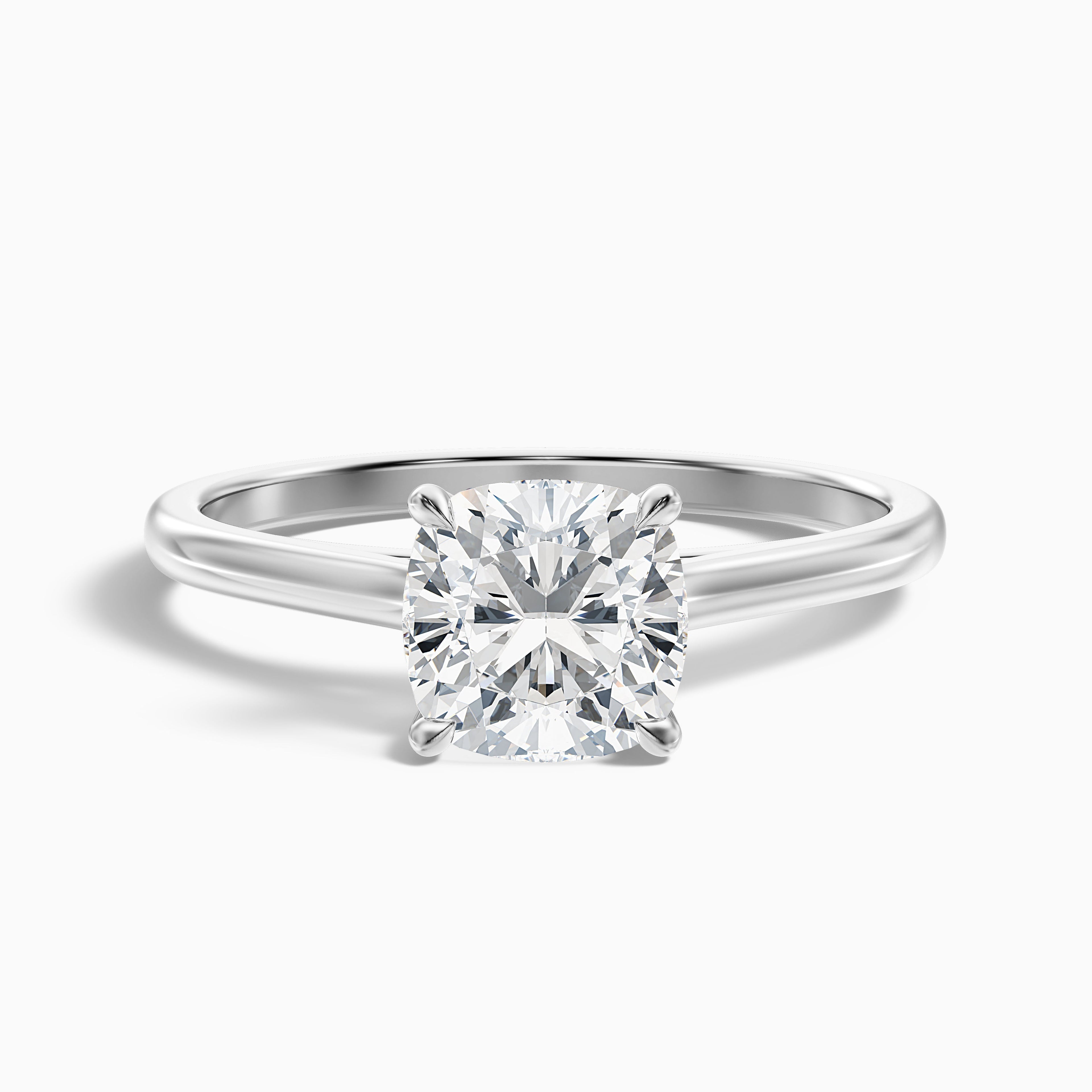 Aisha 5.5 Carat Cushion Cut Solitaire Moissanite Diamond Ring in 18k Rose Gold