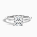 Aisha 4 Carat Cushion Cut Solitaire Moissanite Diamond Ring in 10k White Gold