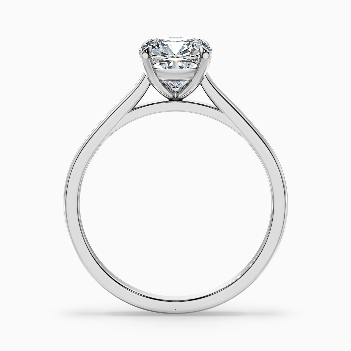 Aisha 3.5 Carat Cushion Cut Solitaire Moissanite Diamond Ring in 10k Yellow Gold