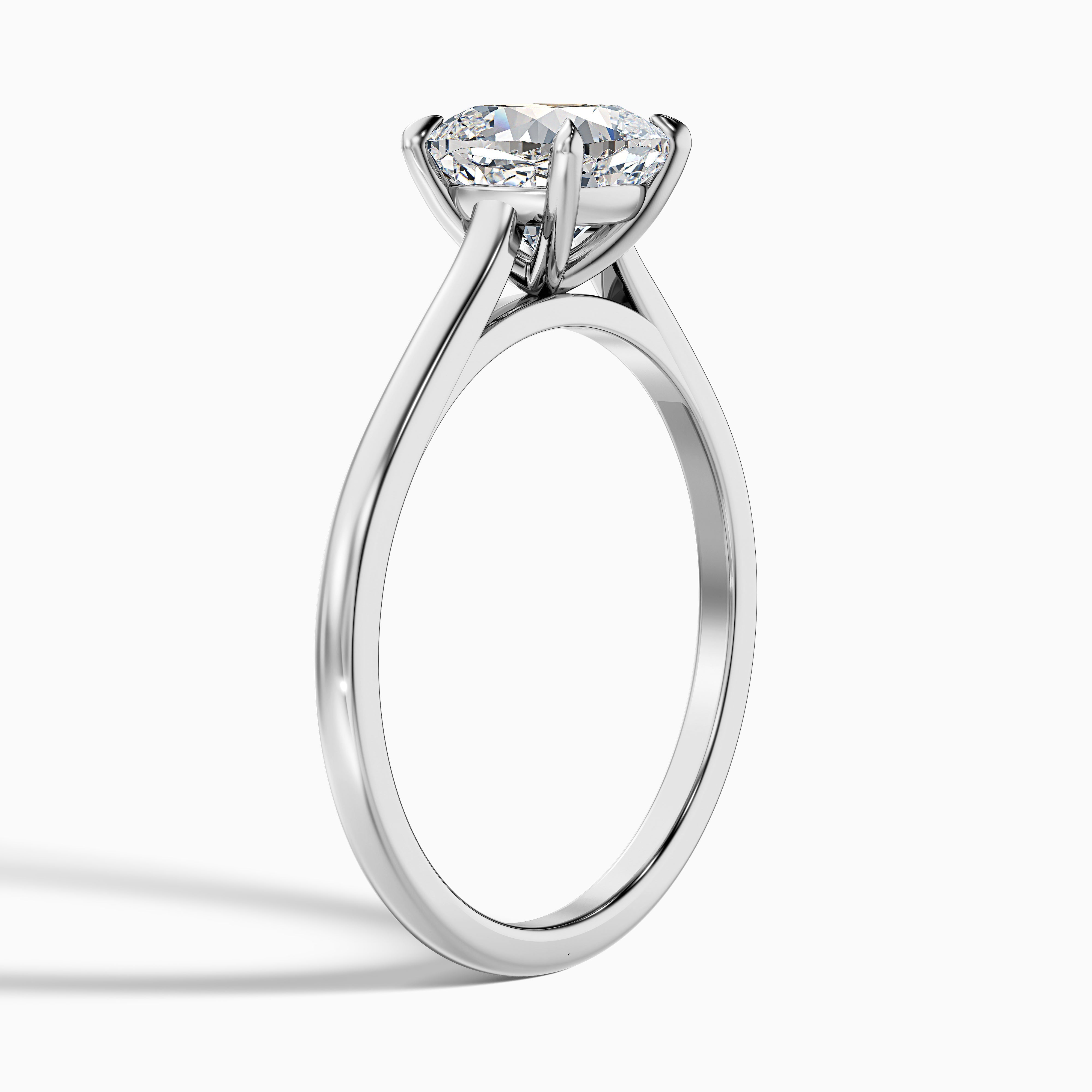 Aisha 5 Carat Cushion Cut Solitaire Moissanite Diamond Ring in Platinum