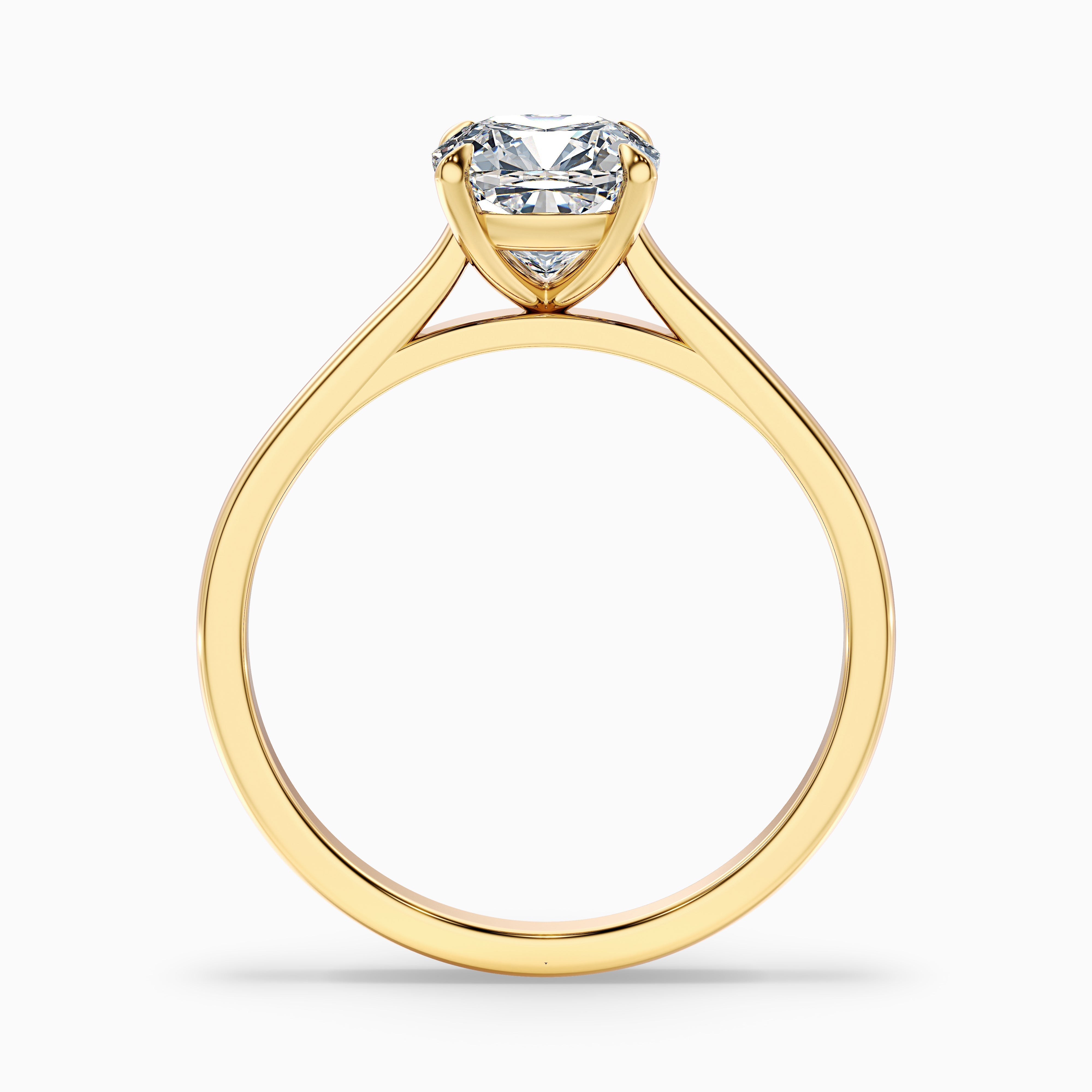 Aisha 2.5 Carat Cushion Cut Solitaire Moissanite Diamond Ring in 10k Rose Gold