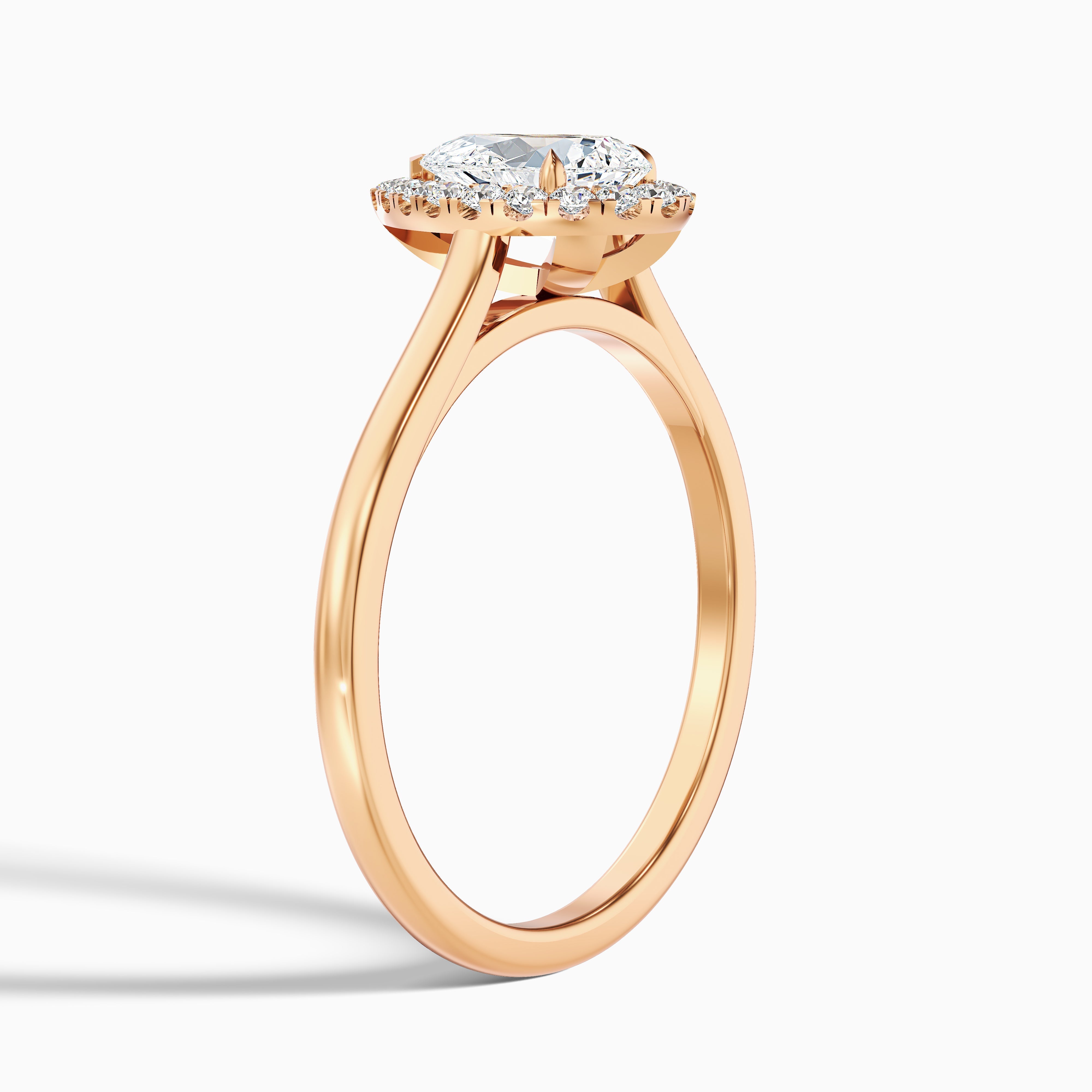 Arya 5.5 Carat Pear Halo Moissanite Diamond Ring in 18k Yellow Gold