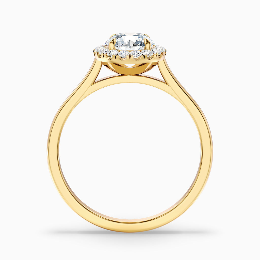 Ember 3.5 Carat Round Halo Pave Moissanite Diamond Ring in 18k Rose Gold