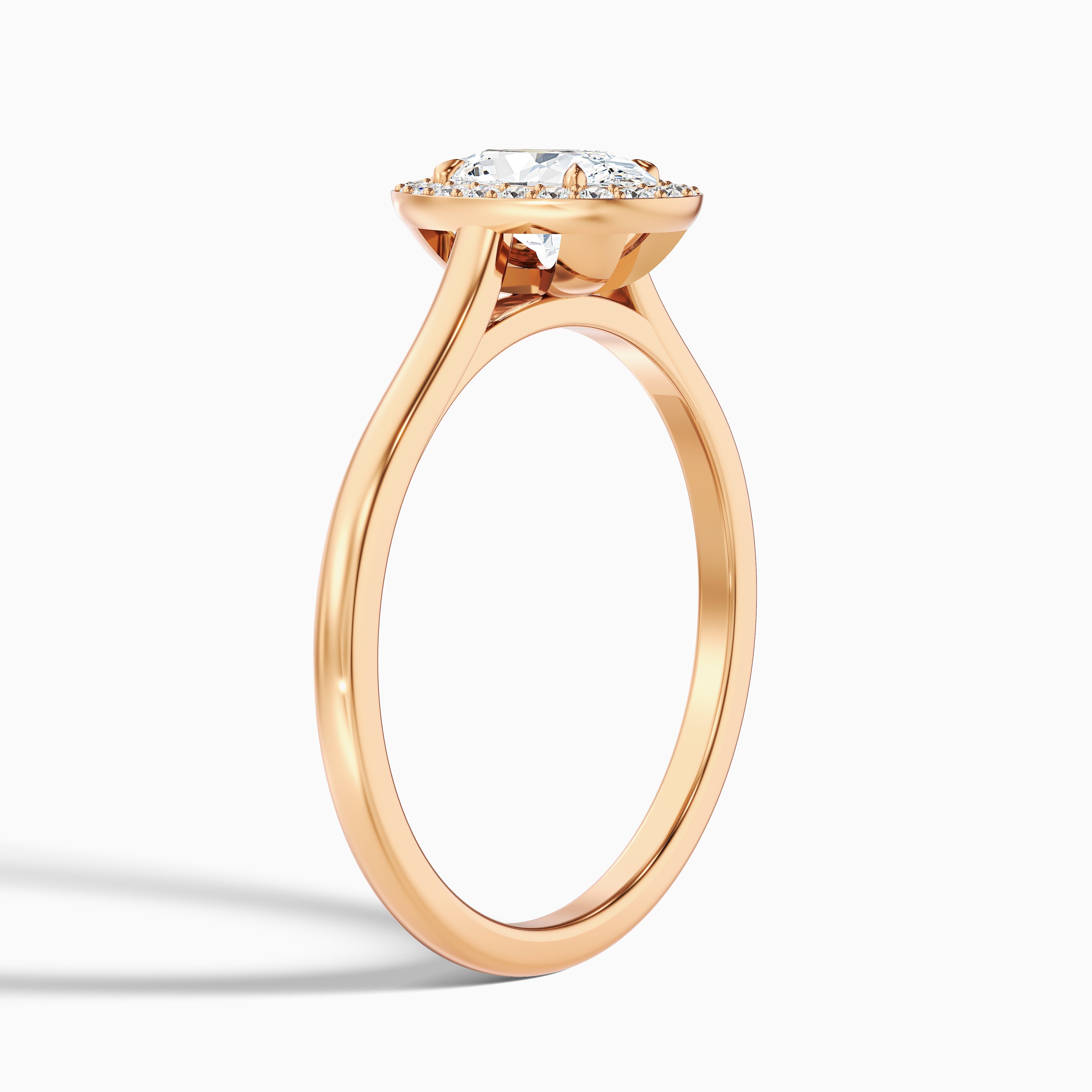 Kyra 3.5 Carat Oval Cut Halo Moissanite Diamond Ring in Platinum