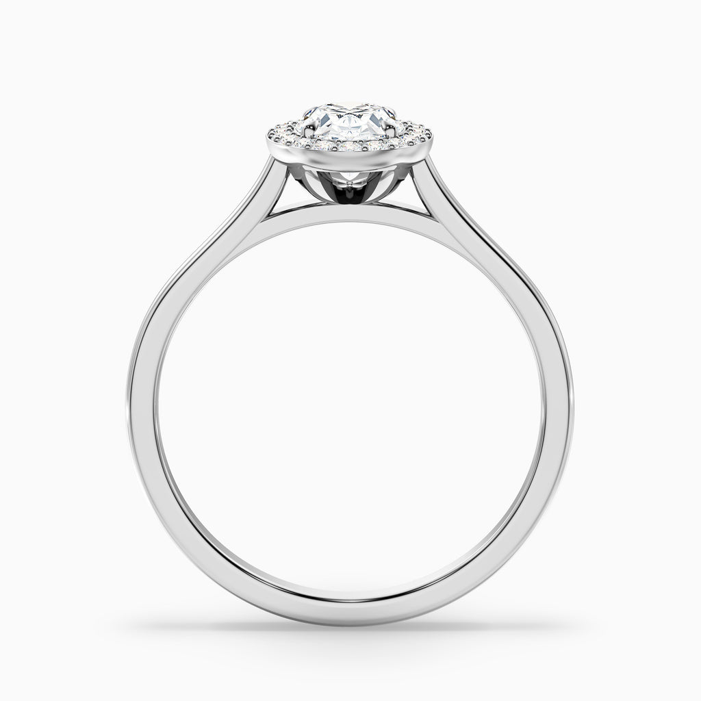 Kyra 5 Carat Oval Cut Halo Moissanite Diamond Ring in 14k Rose Gold