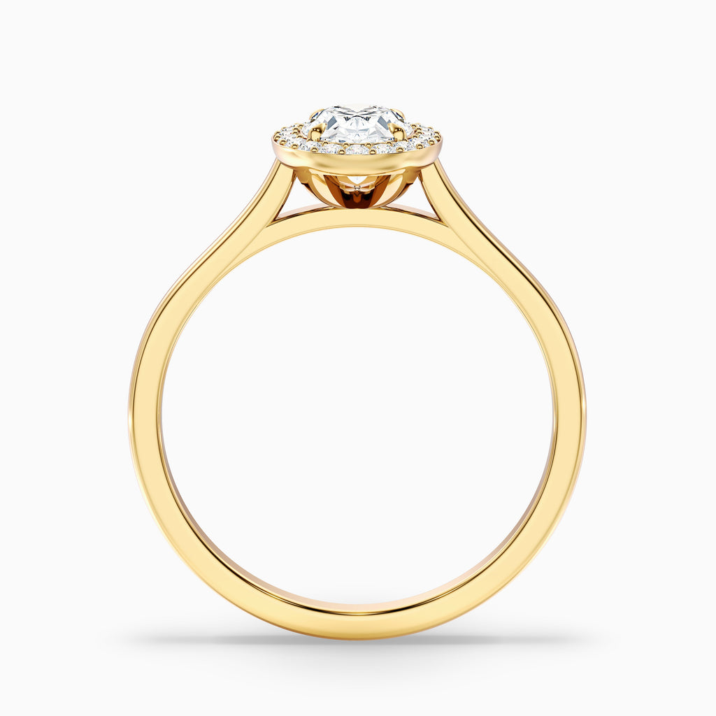 Kyra 5 Carat Oval Cut Halo Moissanite Diamond Ring in 18k Rose Gold