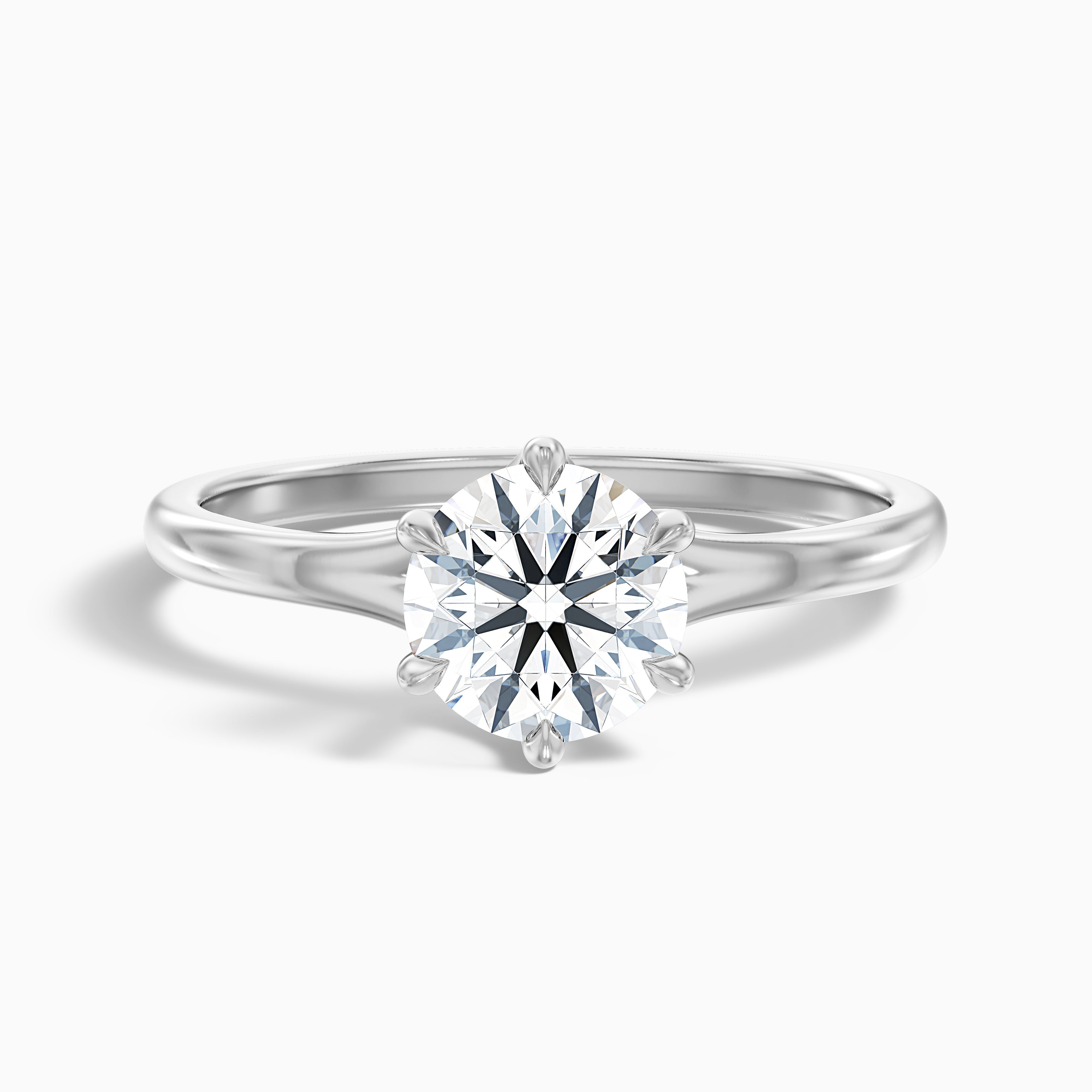 June 3.5 Carat Round Solitaire Moissanite Diamond Ring in 10k Rose Gold