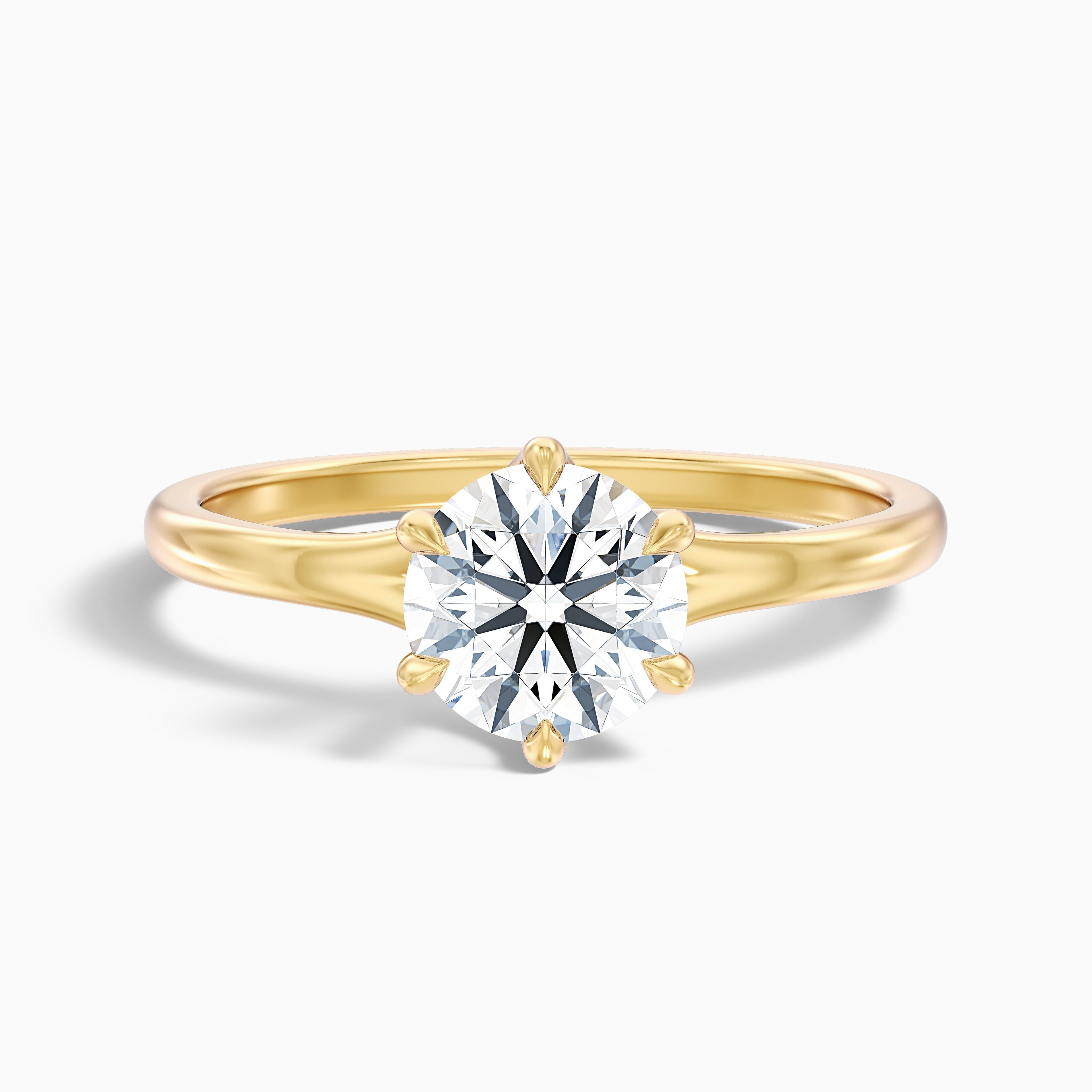 June 3.5 Carat Round Solitaire Moissanite Diamond Ring in 10k Rose Gold