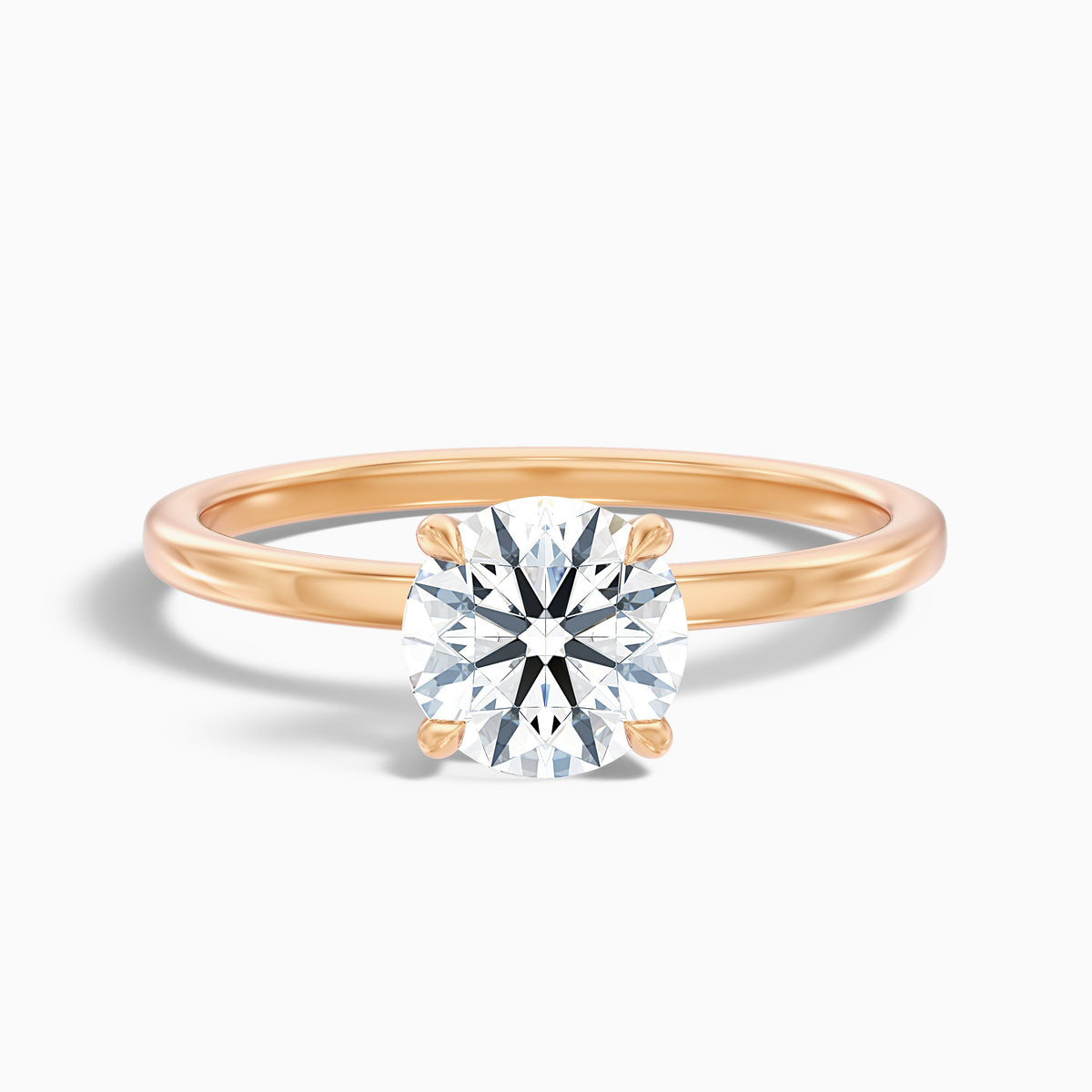 Jany 2.5 Carat Round Cut Solitaire Moissanite Diamond Ring in 10k Yellow Gold