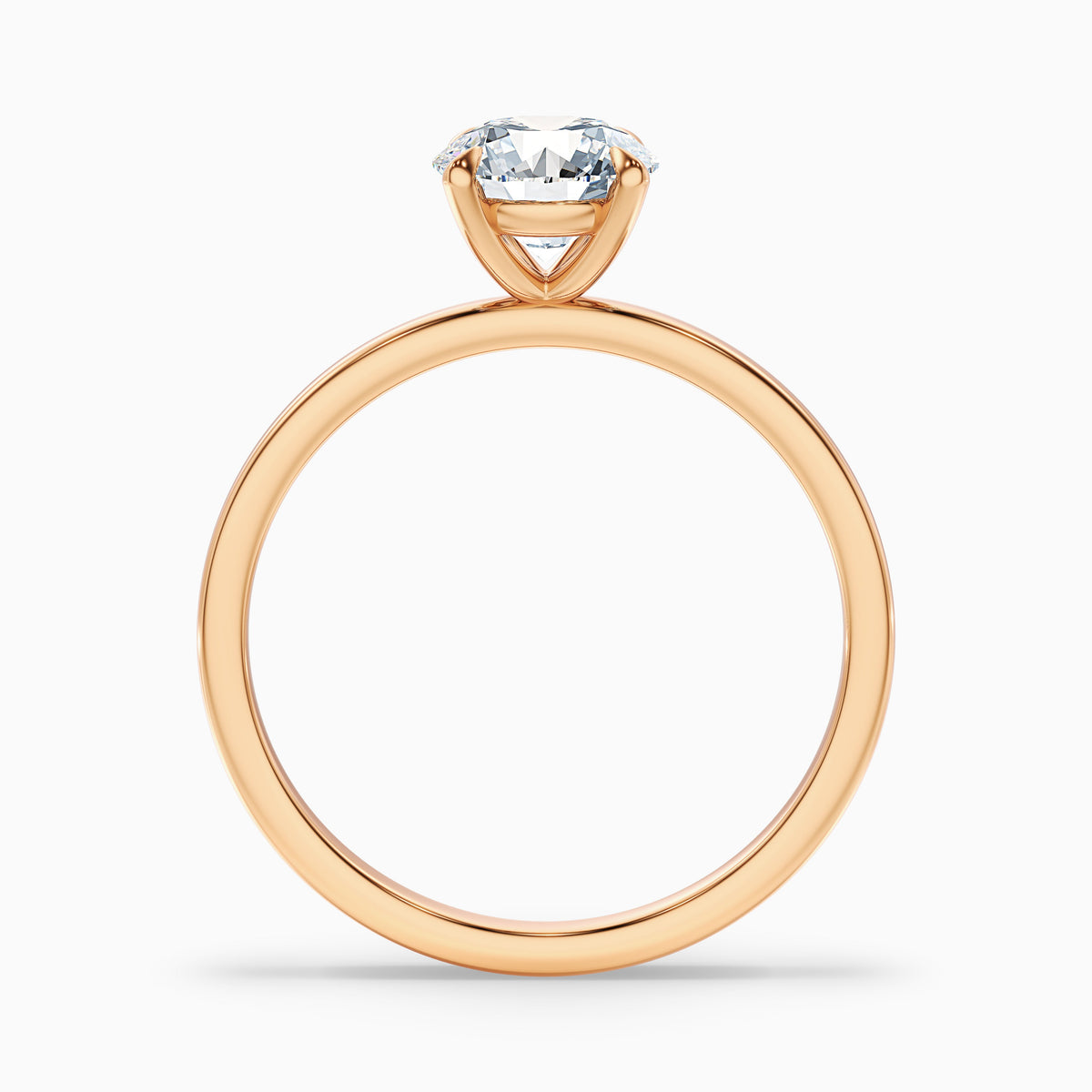 Jany 5 Carat Round Cut Solitaire Moissanite Diamond Ring in 18k Yellow Gold