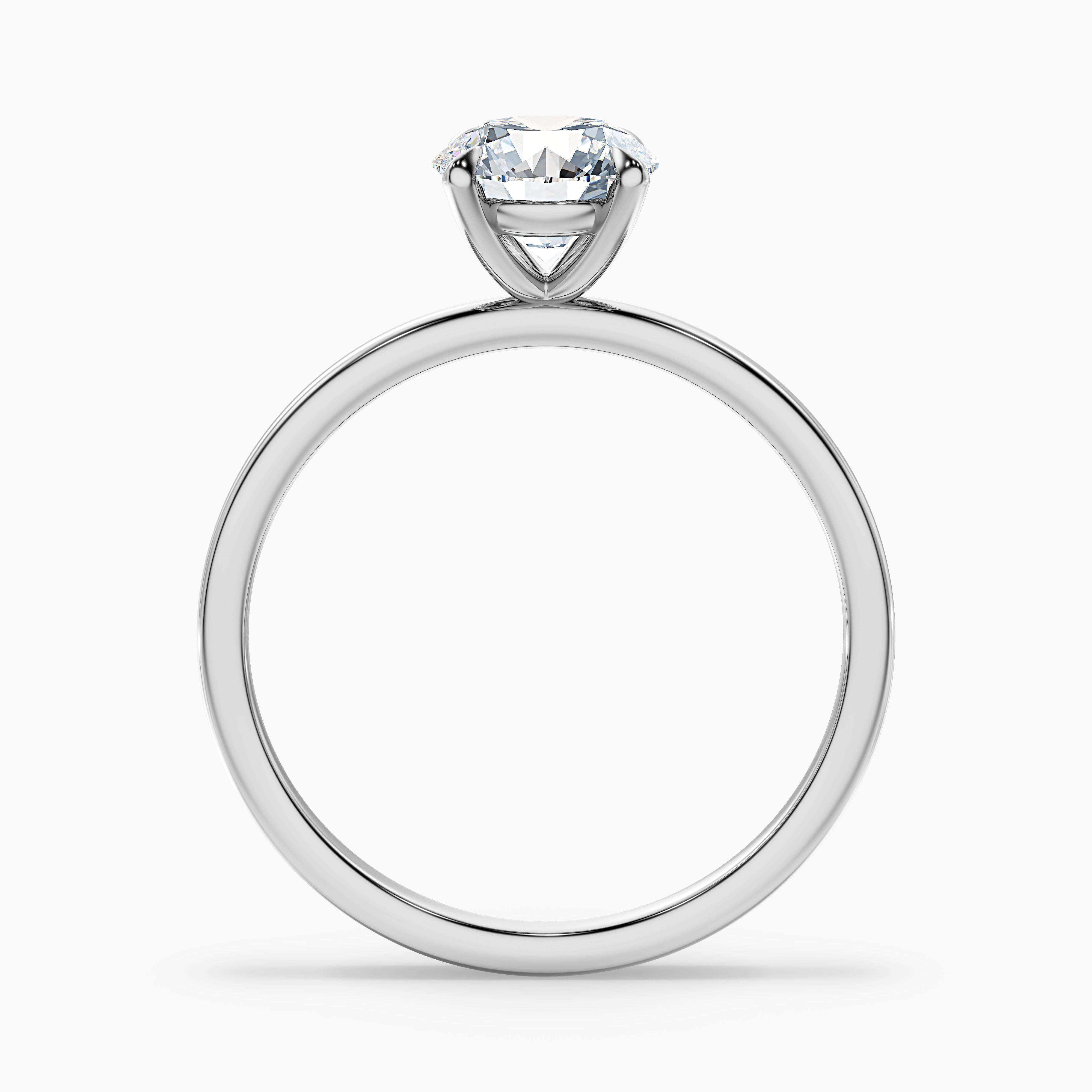 Jany 5.5 Carat Round Cut Solitaire Moissanite Diamond Ring in 10k Rose Gold