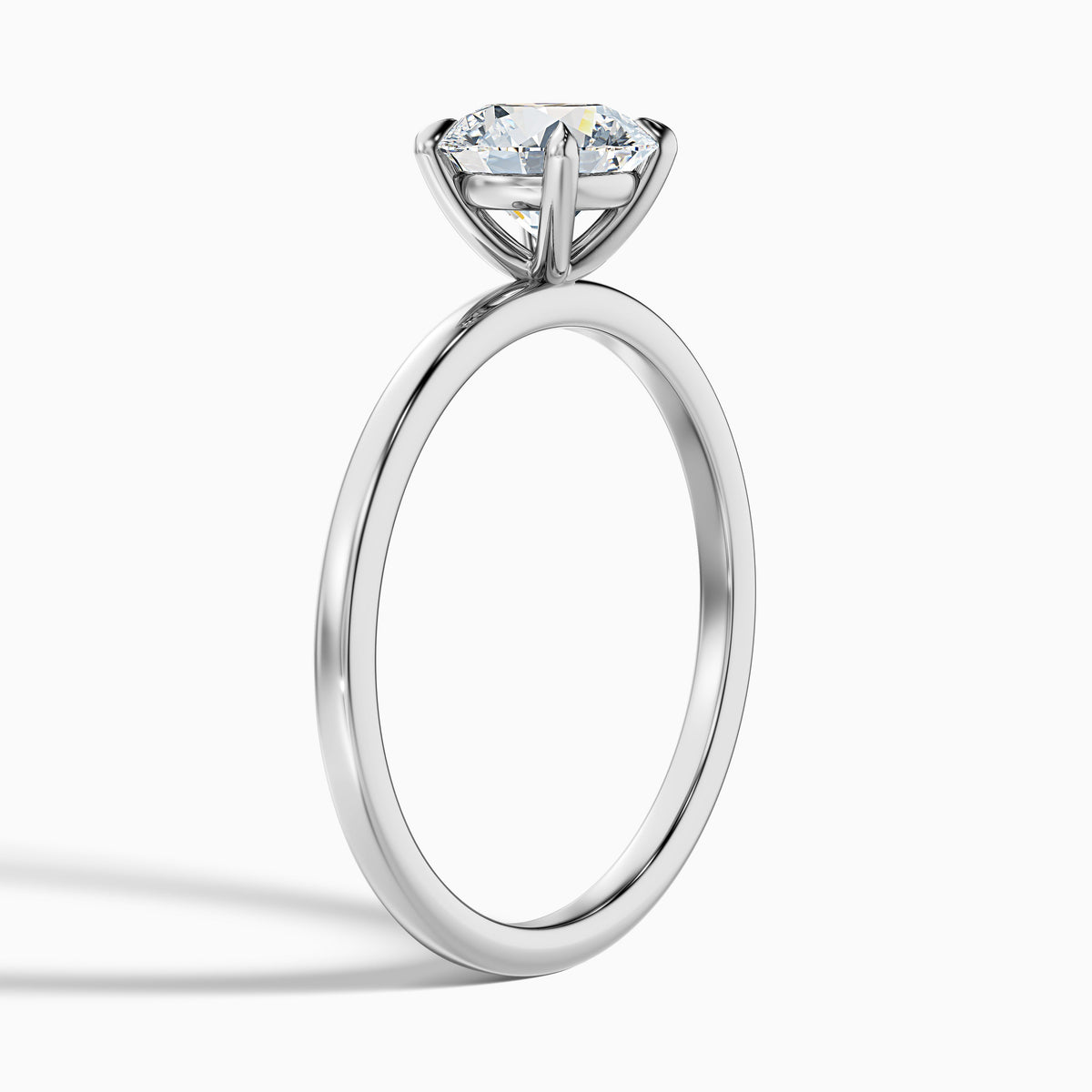 Jany 2.5 Carat Round Cut Solitaire Moissanite Diamond Ring in 10k Rose Gold