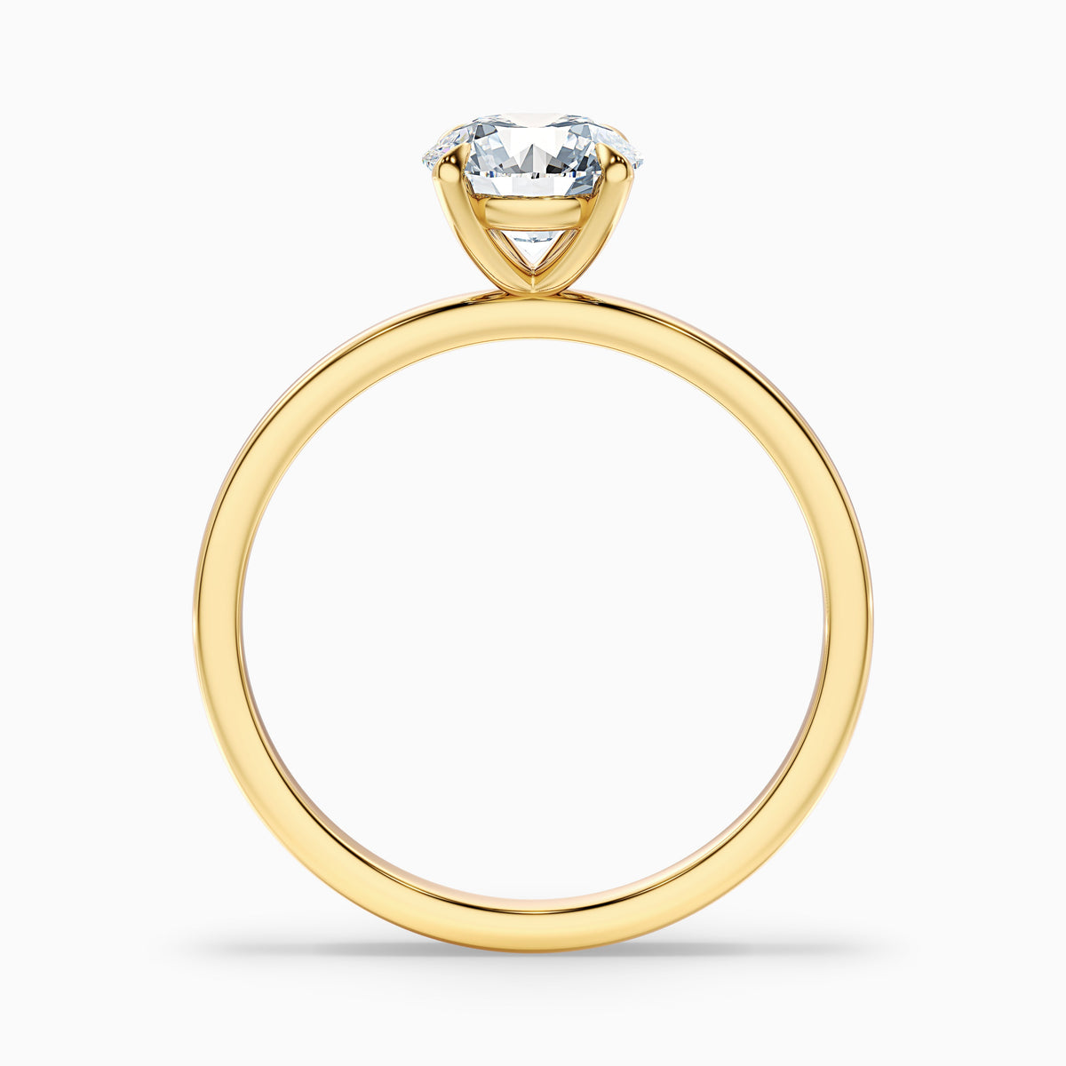 Jany 2.5 Carat Round Cut Solitaire Moissanite Diamond Ring in 10k Rose Gold