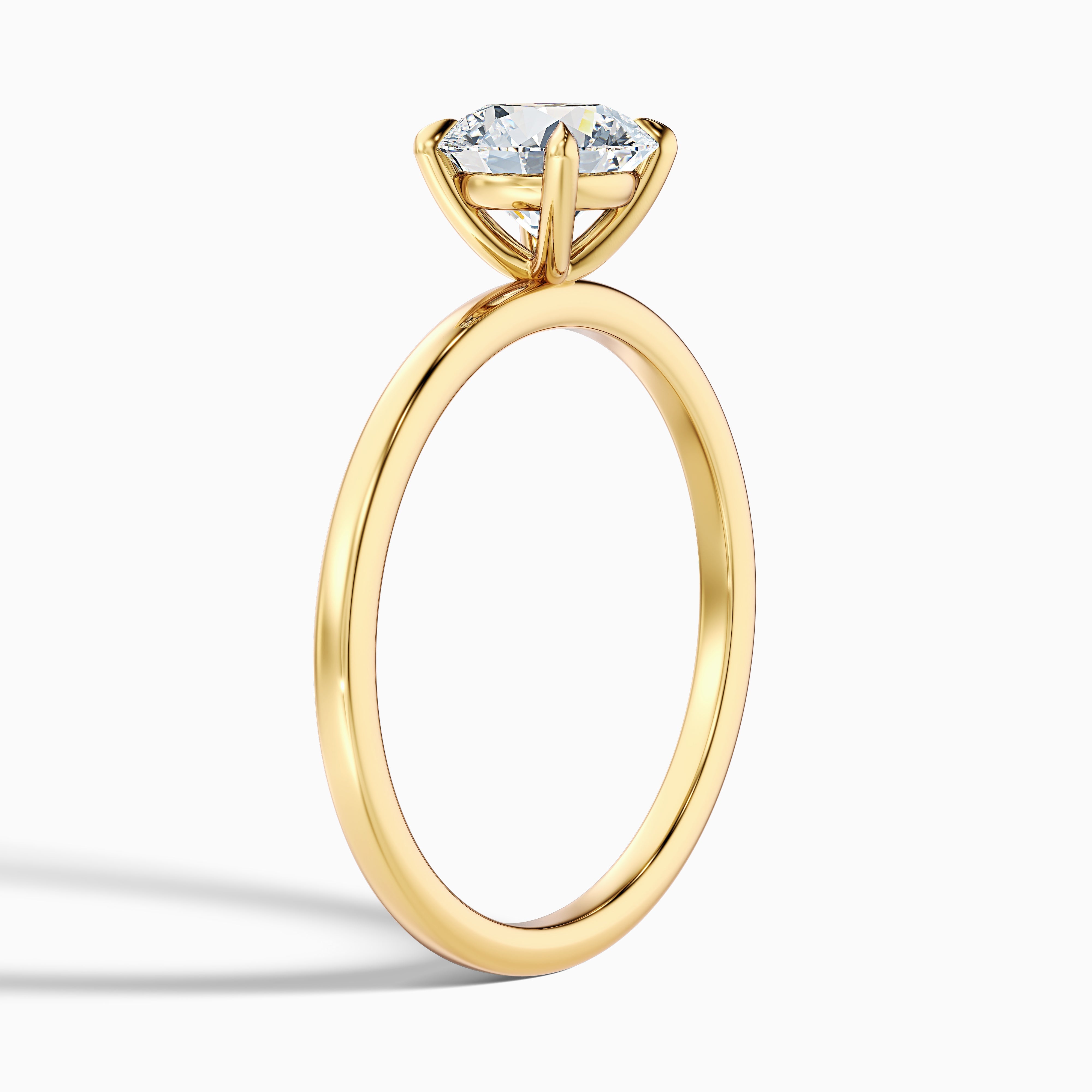 Jany 3 Carat Round Cut Solitaire Moissanite Diamond Ring in 14k Rose Gold