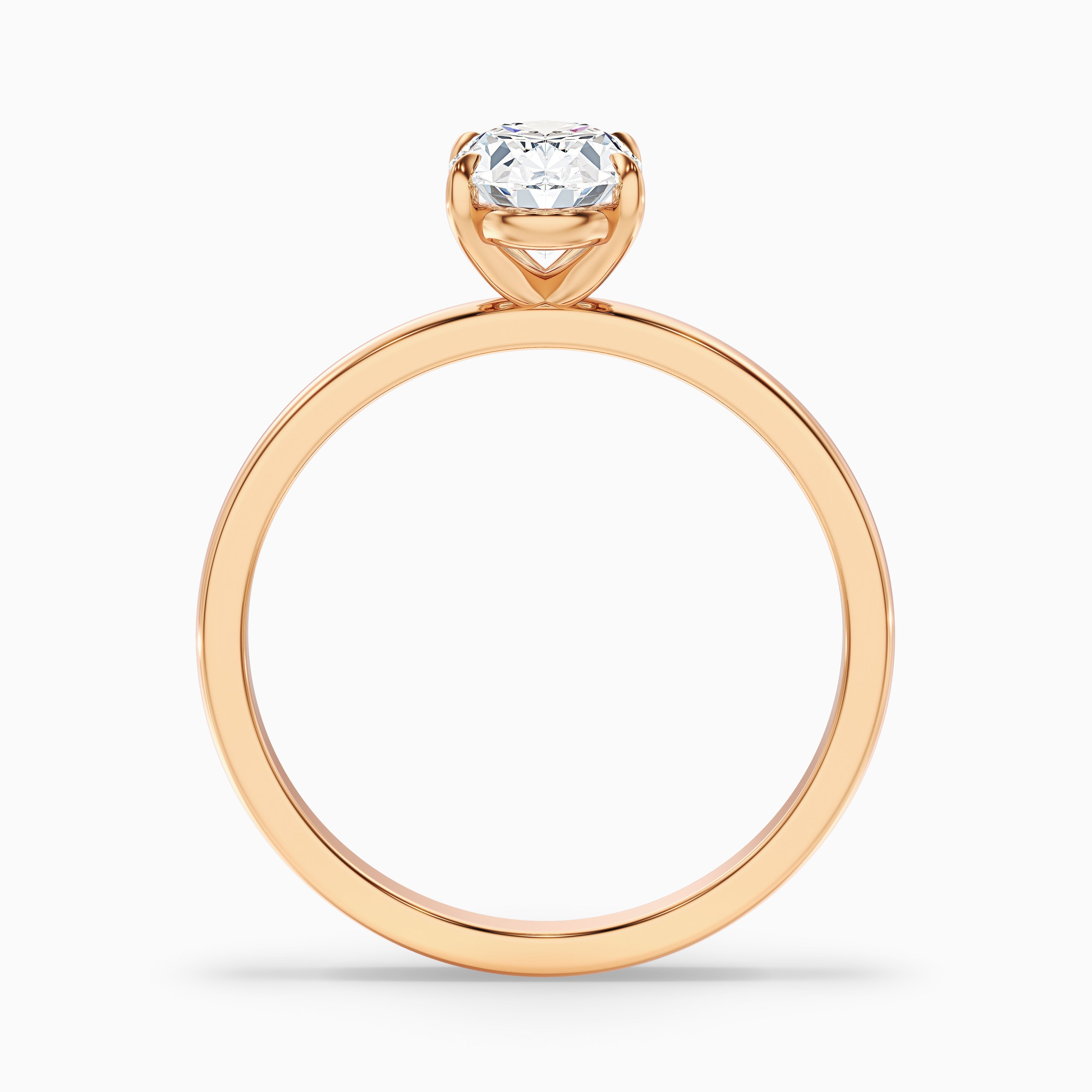 Hailey 1 Carat Oval Cut Solitaire Lab Grown Engagement Ring in 925 Sterling Silver