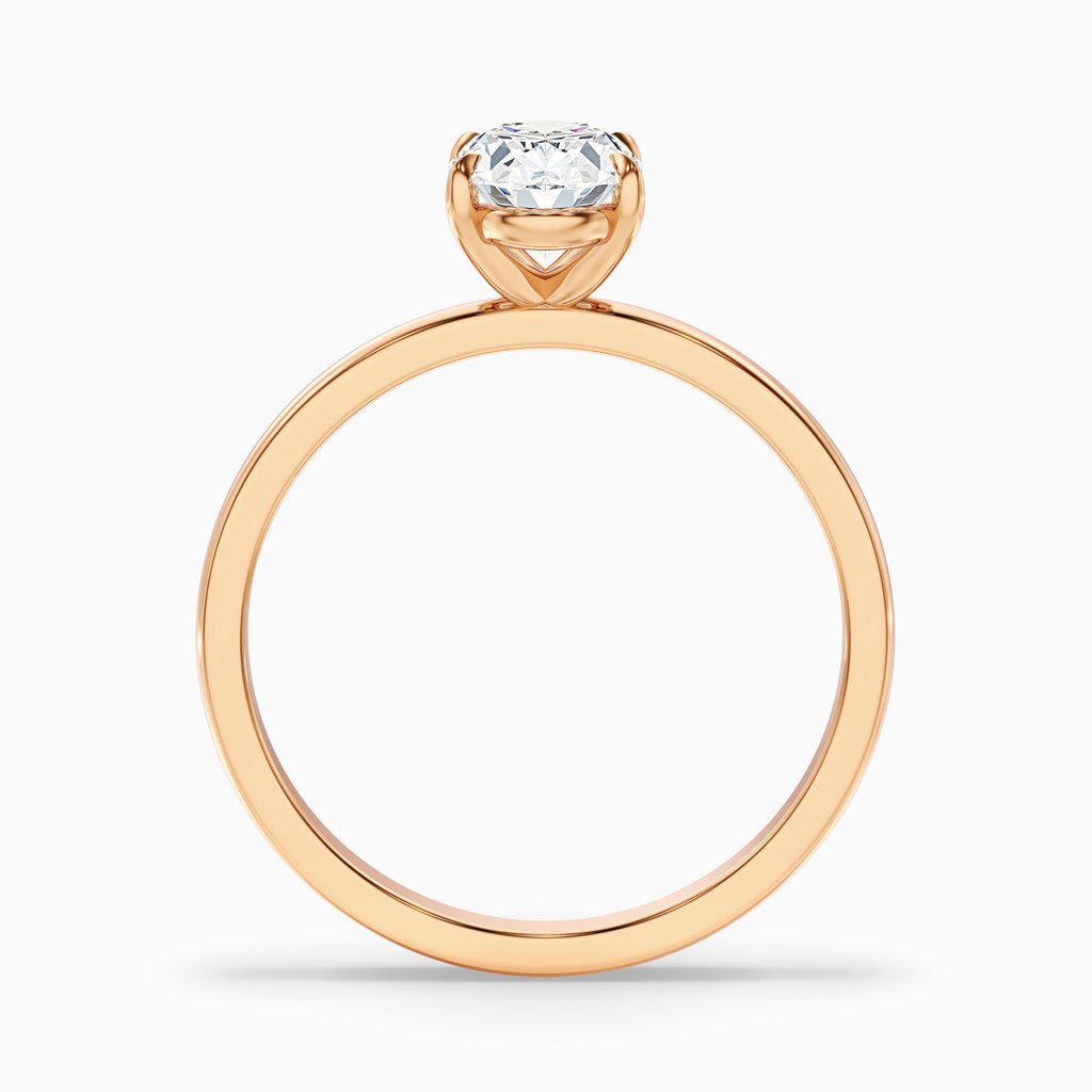 Jade 5.5 Carat Oval Cut Solitaire Moissanite Diamond Ring in 10k Yellow Gold