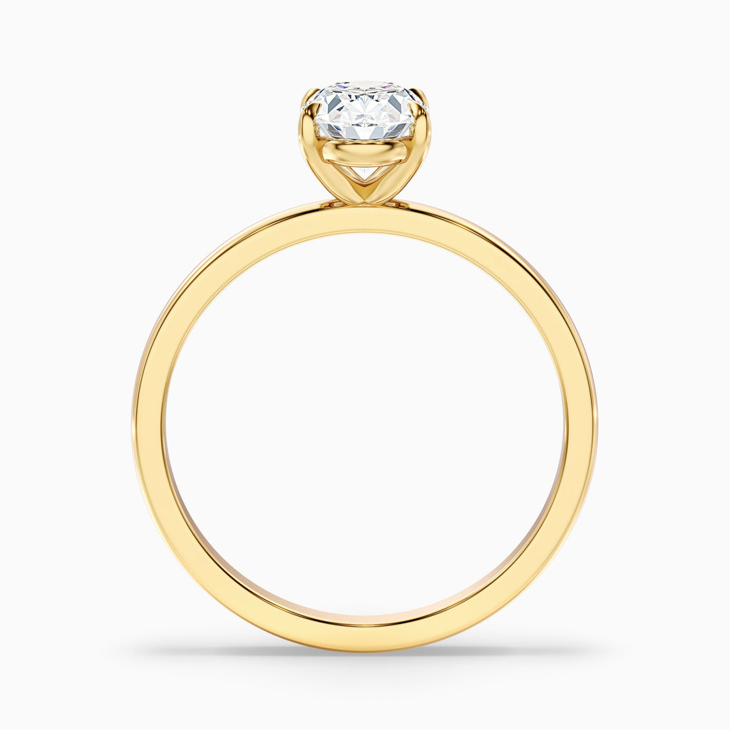 Jade 3.5 Carat Oval Cut Solitaire Moissanite Diamond Ring in Platinum