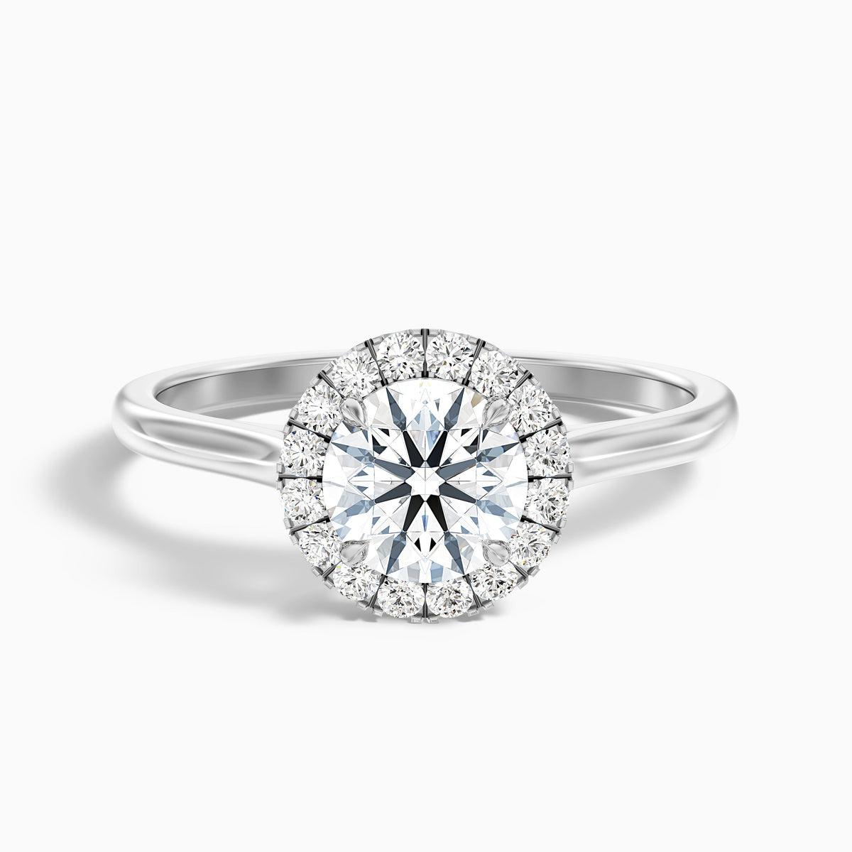 Iva 5.5 Carat Round Halo Moissanite Diamond Ring in 10k Rose Gold
