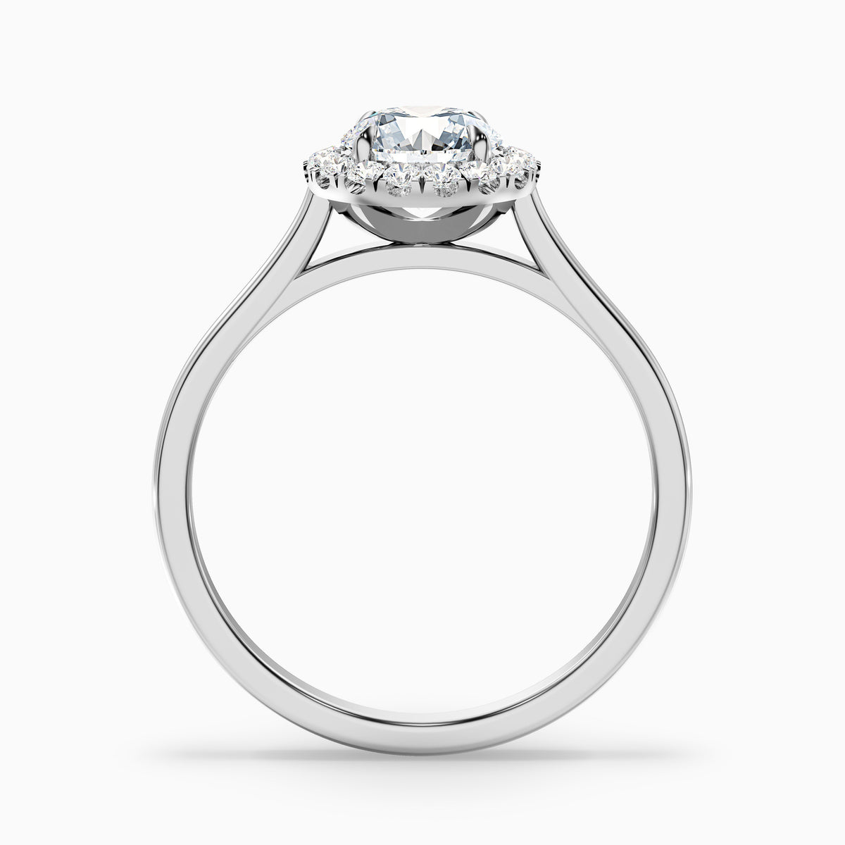 Iva 5 Carat Round Halo Moissanite Diamond Ring in 14k Yellow Gold
