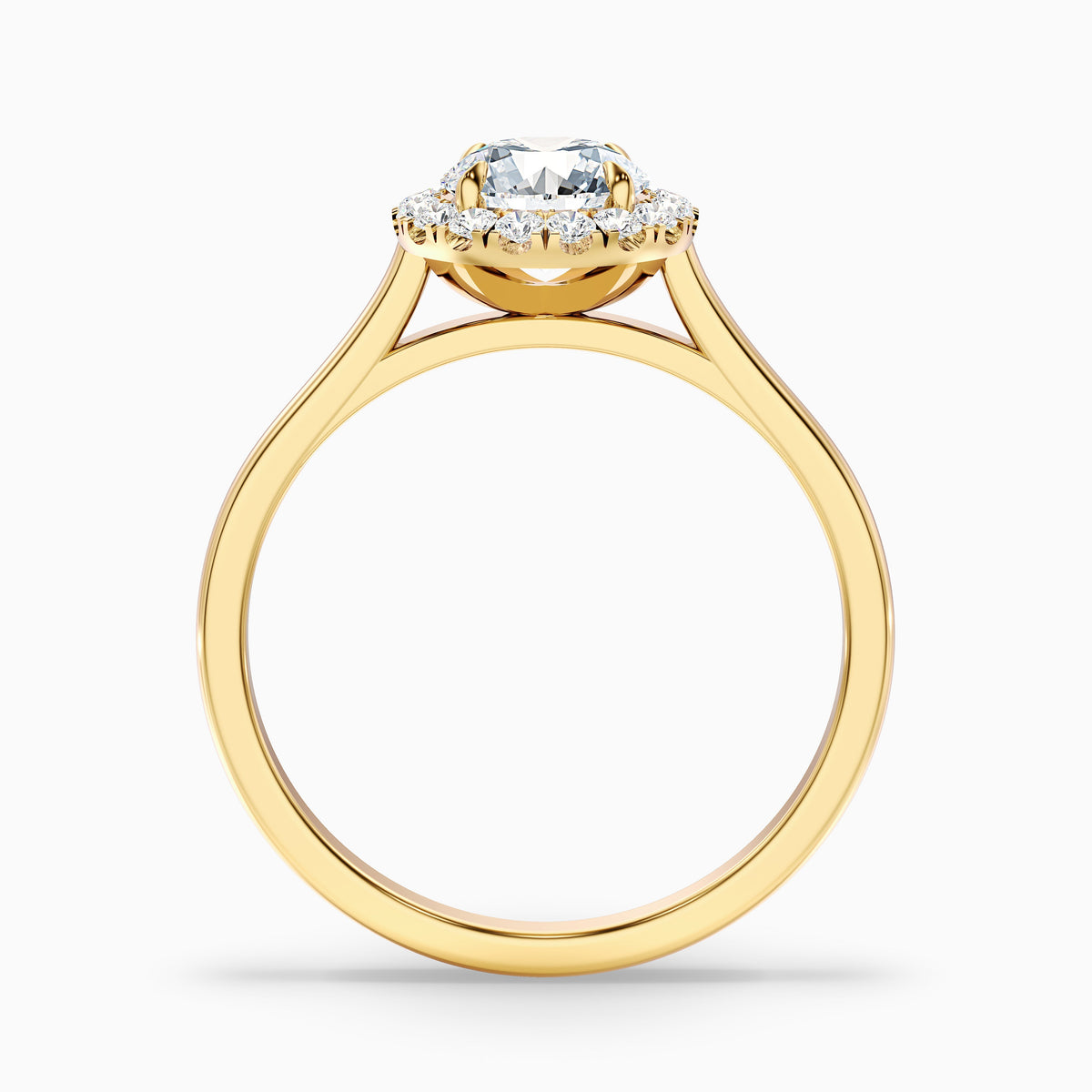 Iva 5.5 Carat Round Halo Moissanite Diamond Ring in 10k Rose Gold