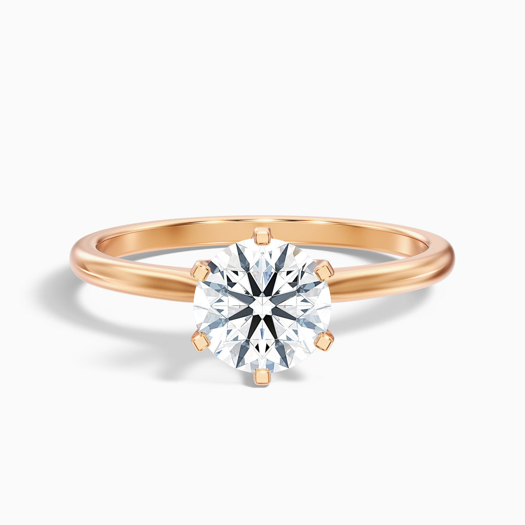 Flora 2.5 Carat Round Solitaire Moissanite Diamond Ring in Platinum