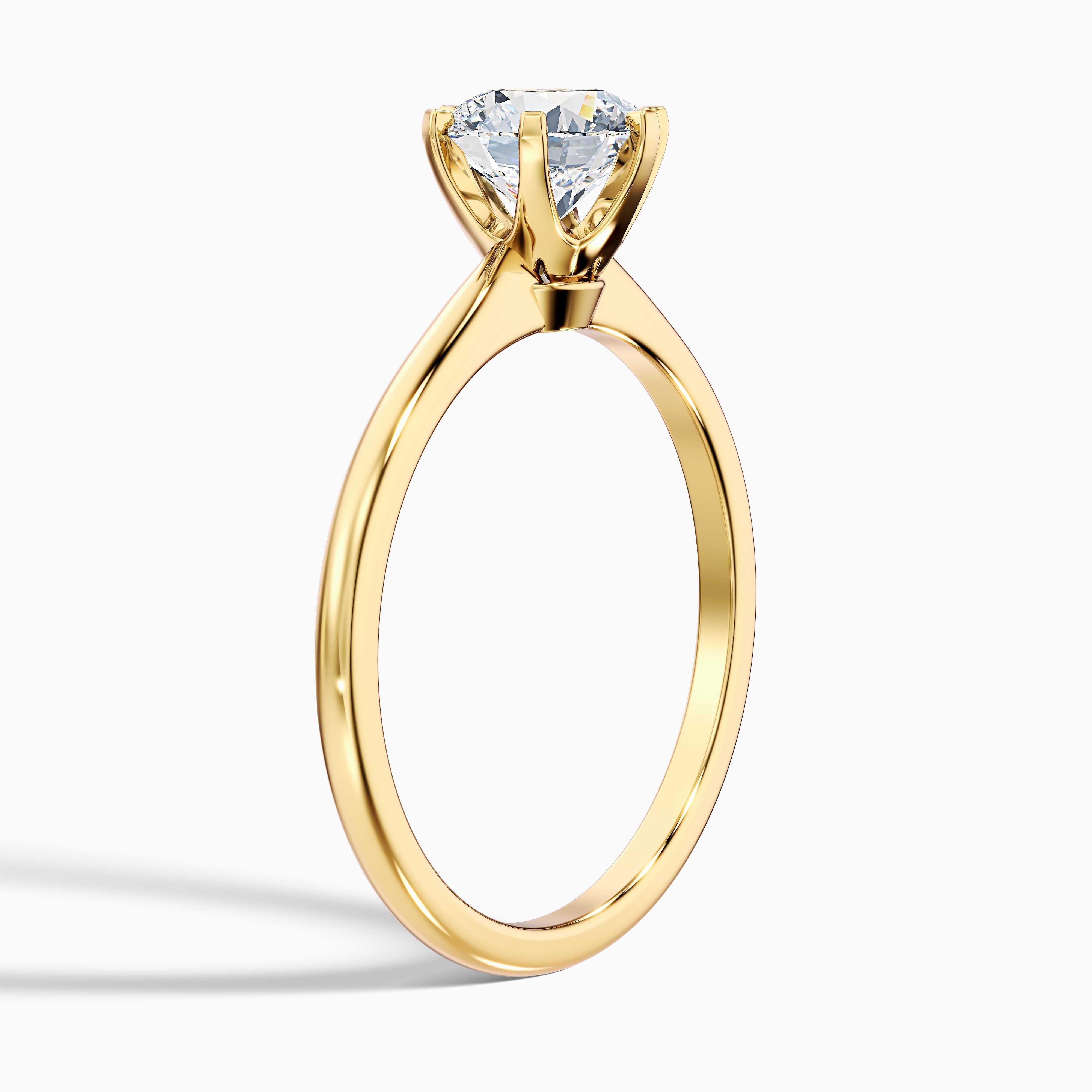 Flora 4.5 Carat Round Solitaire Moissanite Diamond Ring in 10k Rose Gold