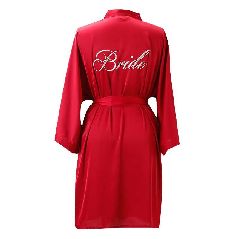 Custom Satin Bridesmaid Robes – Personalized with Name, Title, or Date | Wedding Party Gifts SelenaHuanStudio