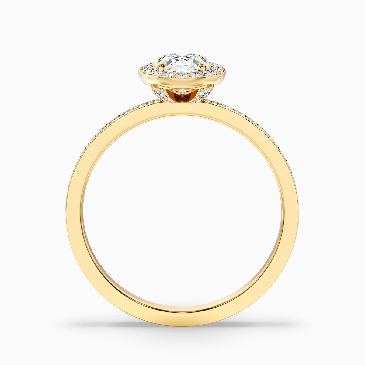 Claudia 4.5 Carat Oval Halo Pave Moissanite Diamond Ring in 14k White Gold
