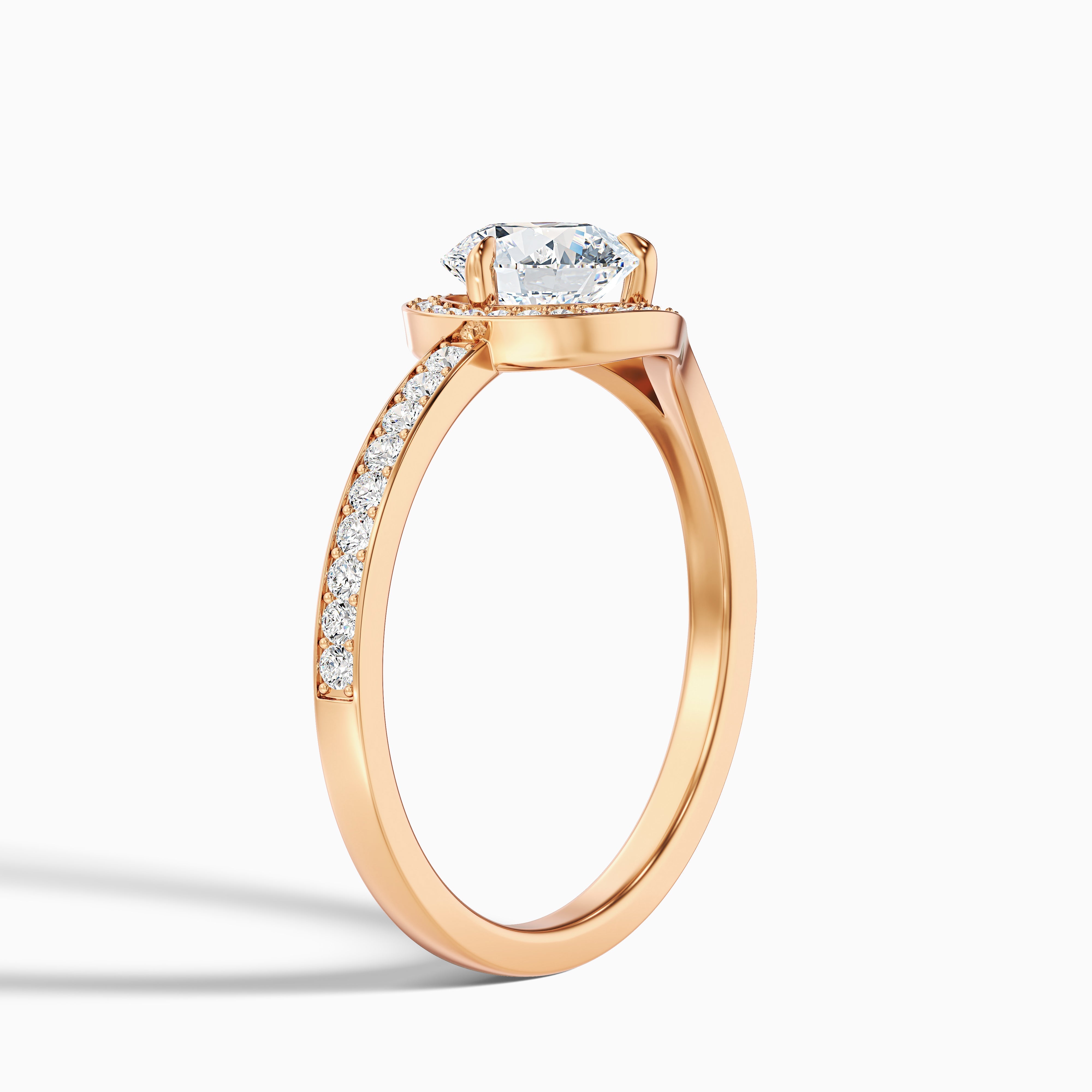 Cherri 5.5 Carat Round Halo Pave Moissanite Diamond Ring in Platinum